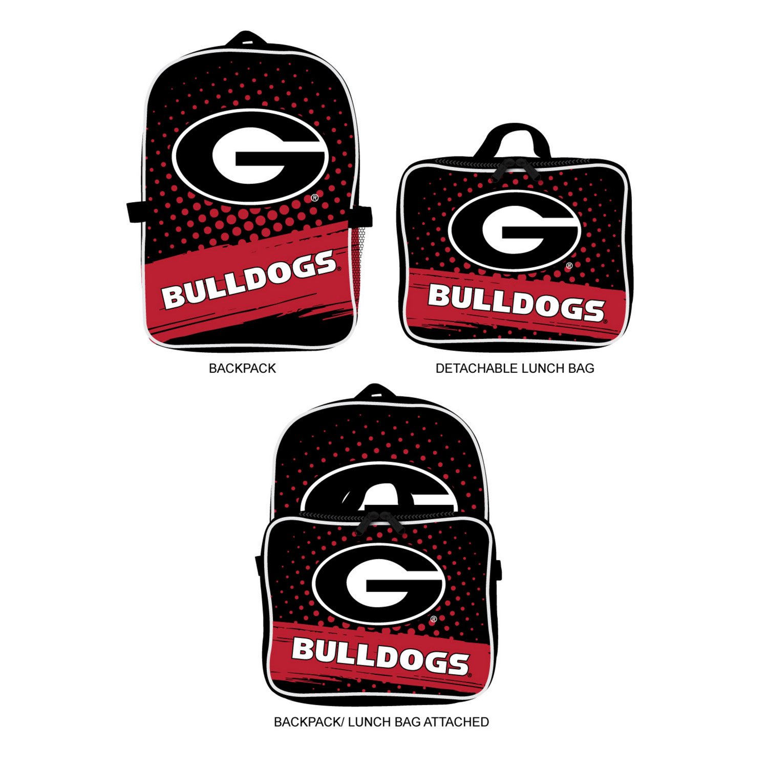 MOJO Georgia Bulldogs Backpack  Lunch Box 2-Piece Set