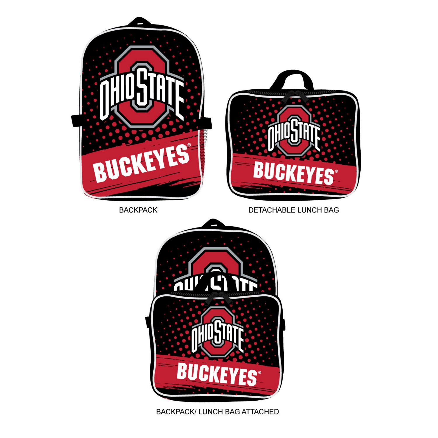 MOJO Ohio State Buckeyes Backpack  Lunch Box 2-Piece Set