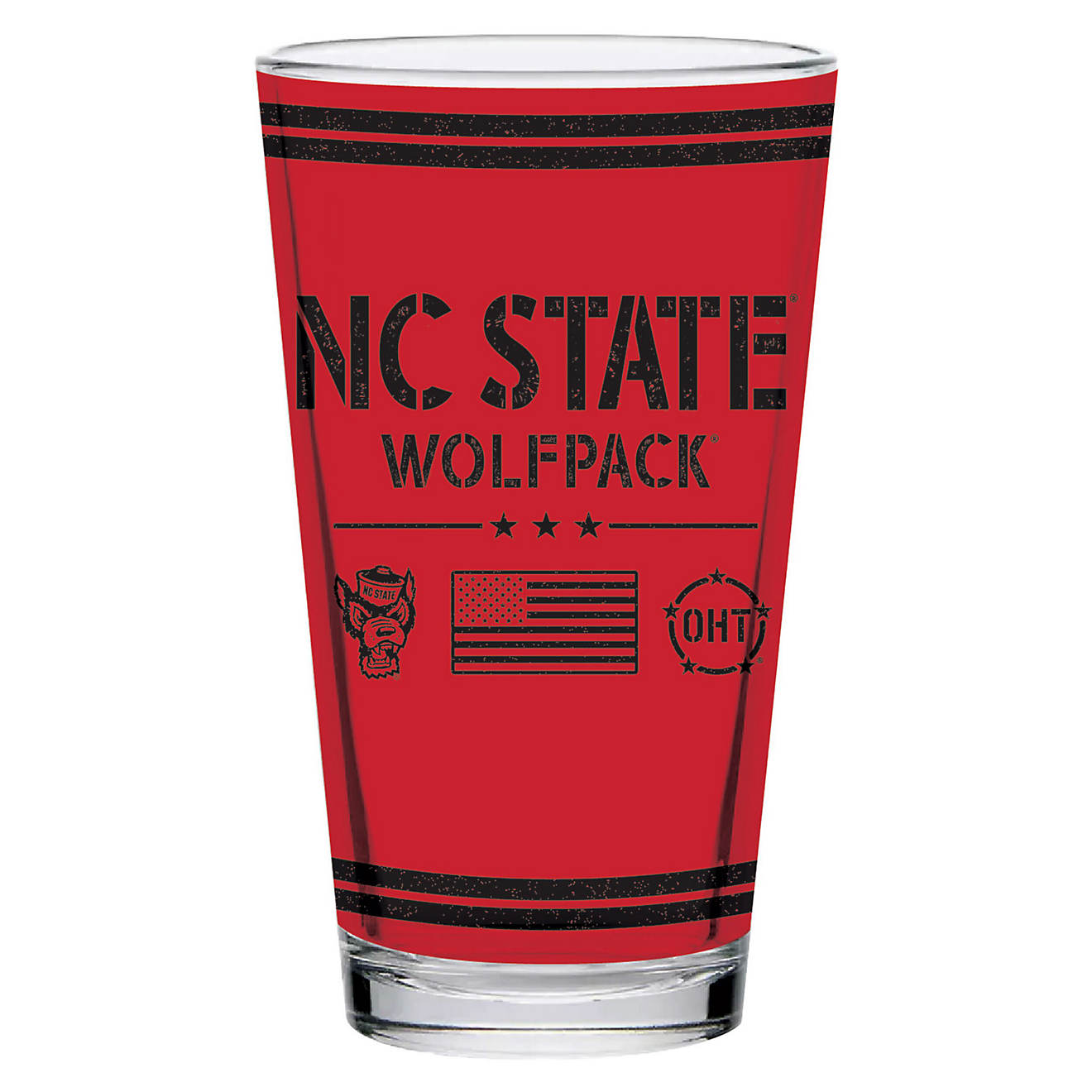 NC State Wolfpack 16oz OHT Military Appreciation Pint Glass                                                                      - view number 1