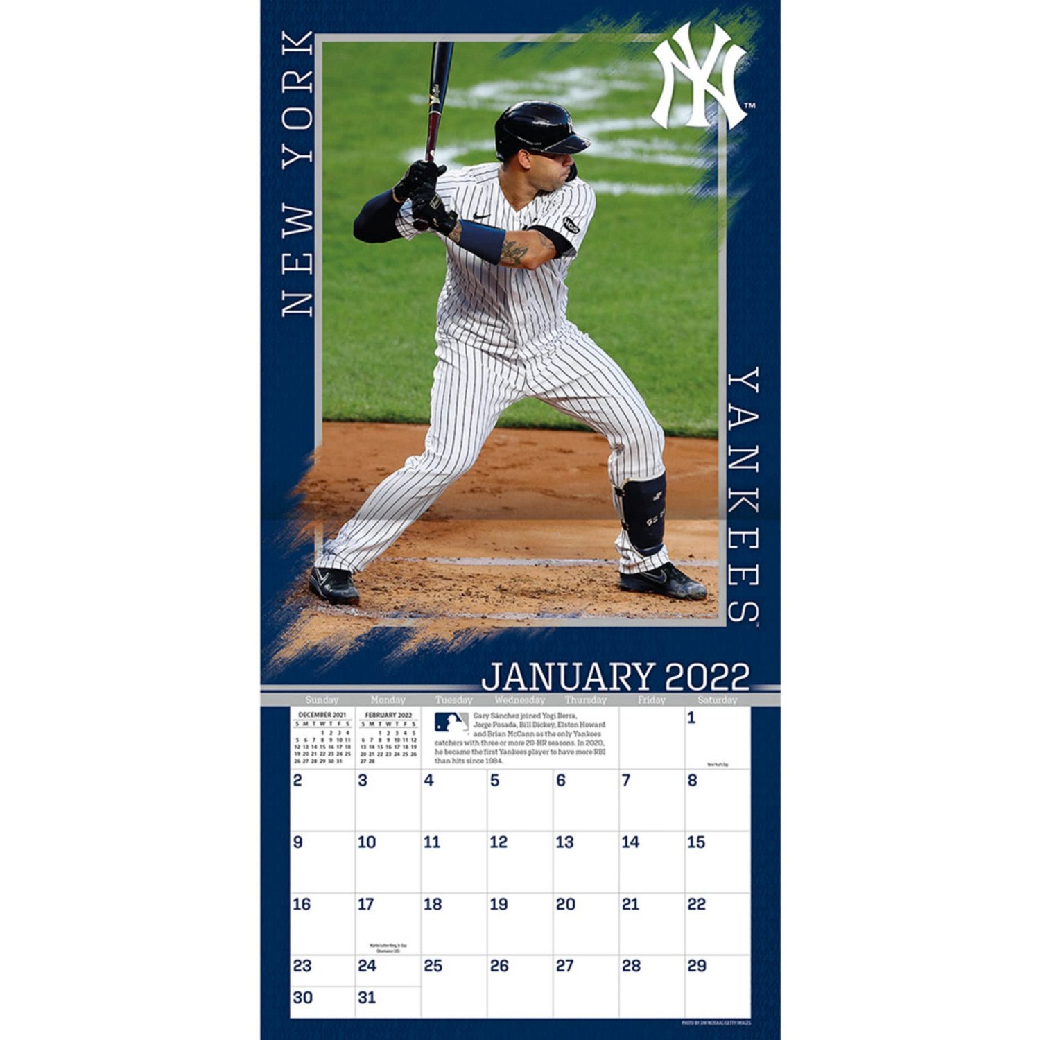 New York Yankees 2022 Mini Wall Calendar                                                                                         - view number 3