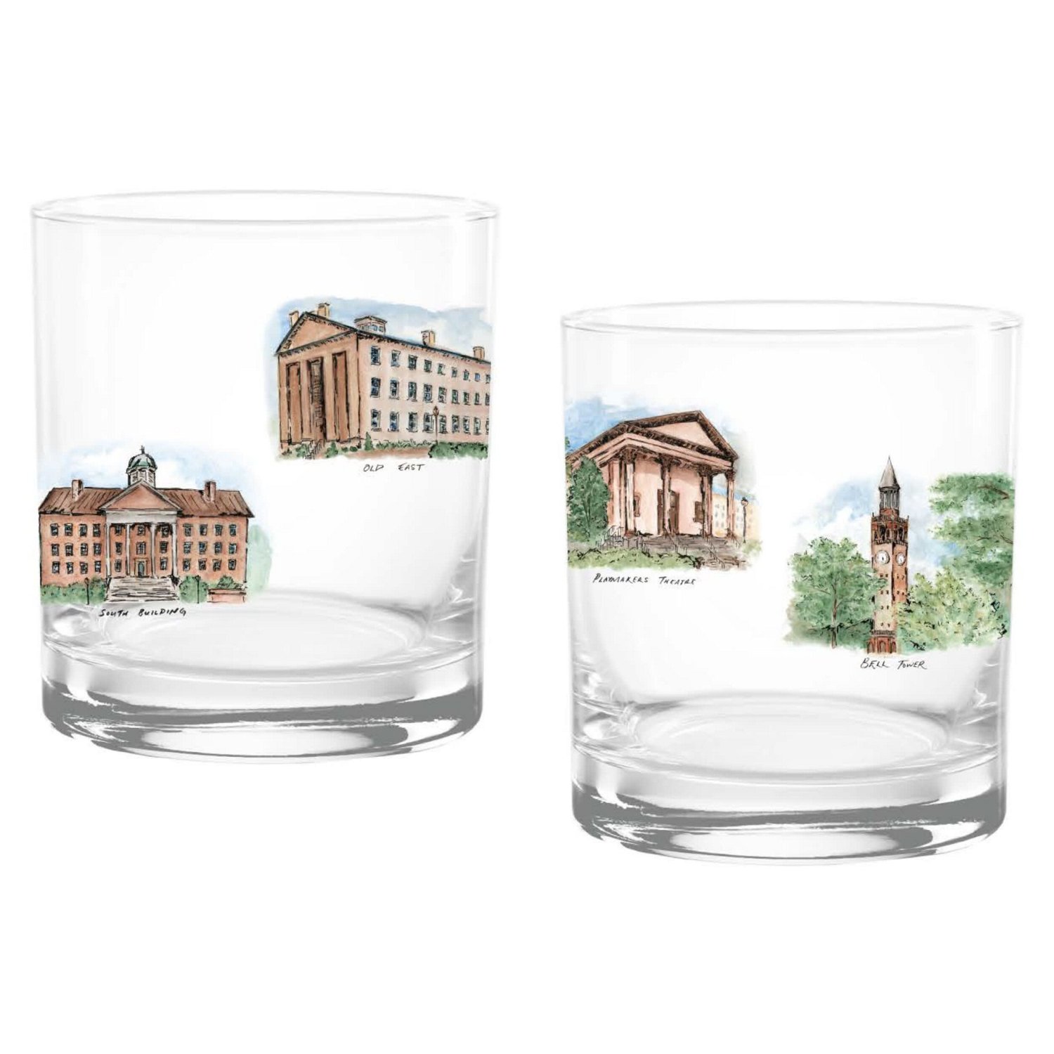 North Carolina Tar Heels 2-Pack 14oz Laura Wilcox University Rocks Set                                                           - view number 2