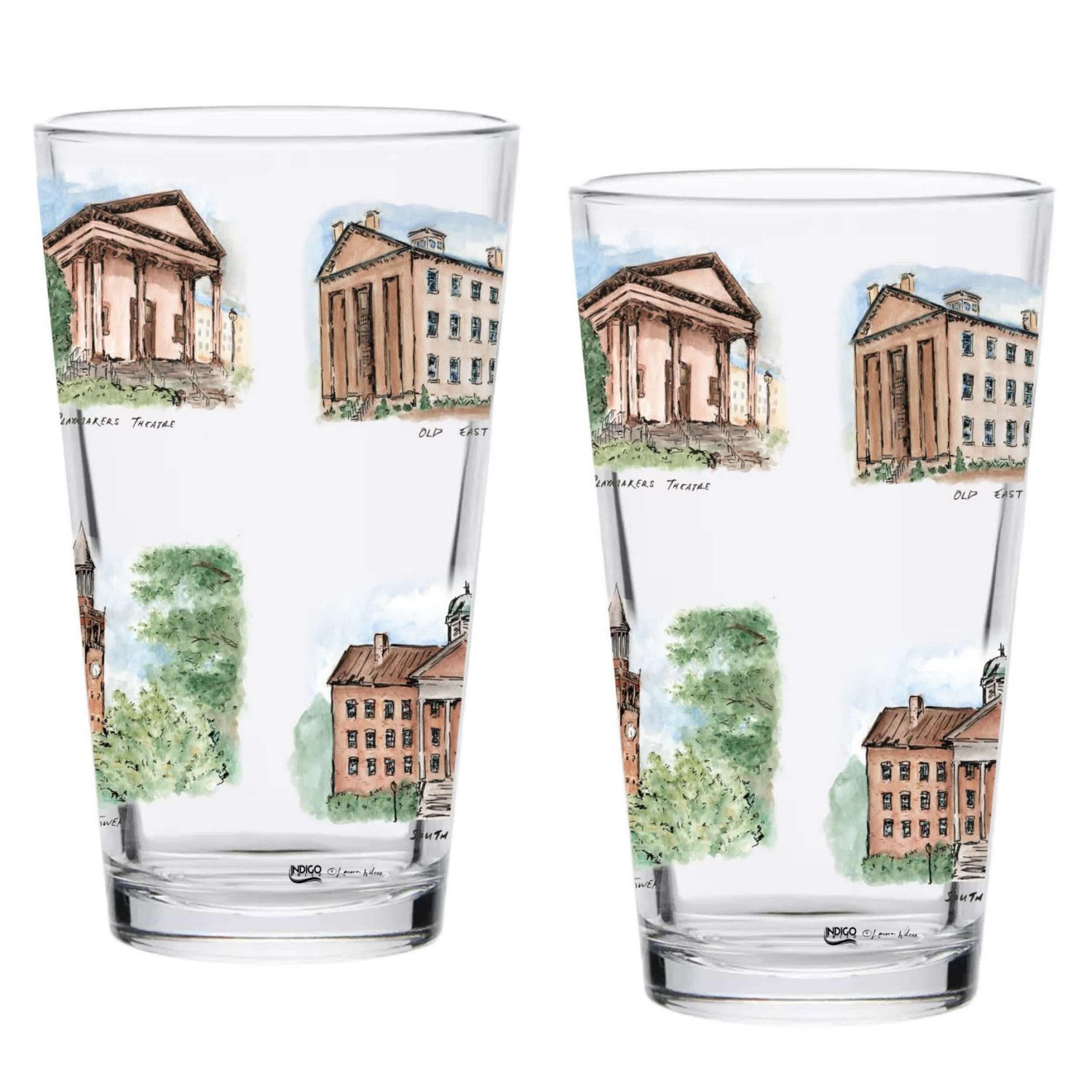 North Carolina Tar Heels 2-Pack 16oz Laura Wilcox University Pint Set                                                            - view number 2