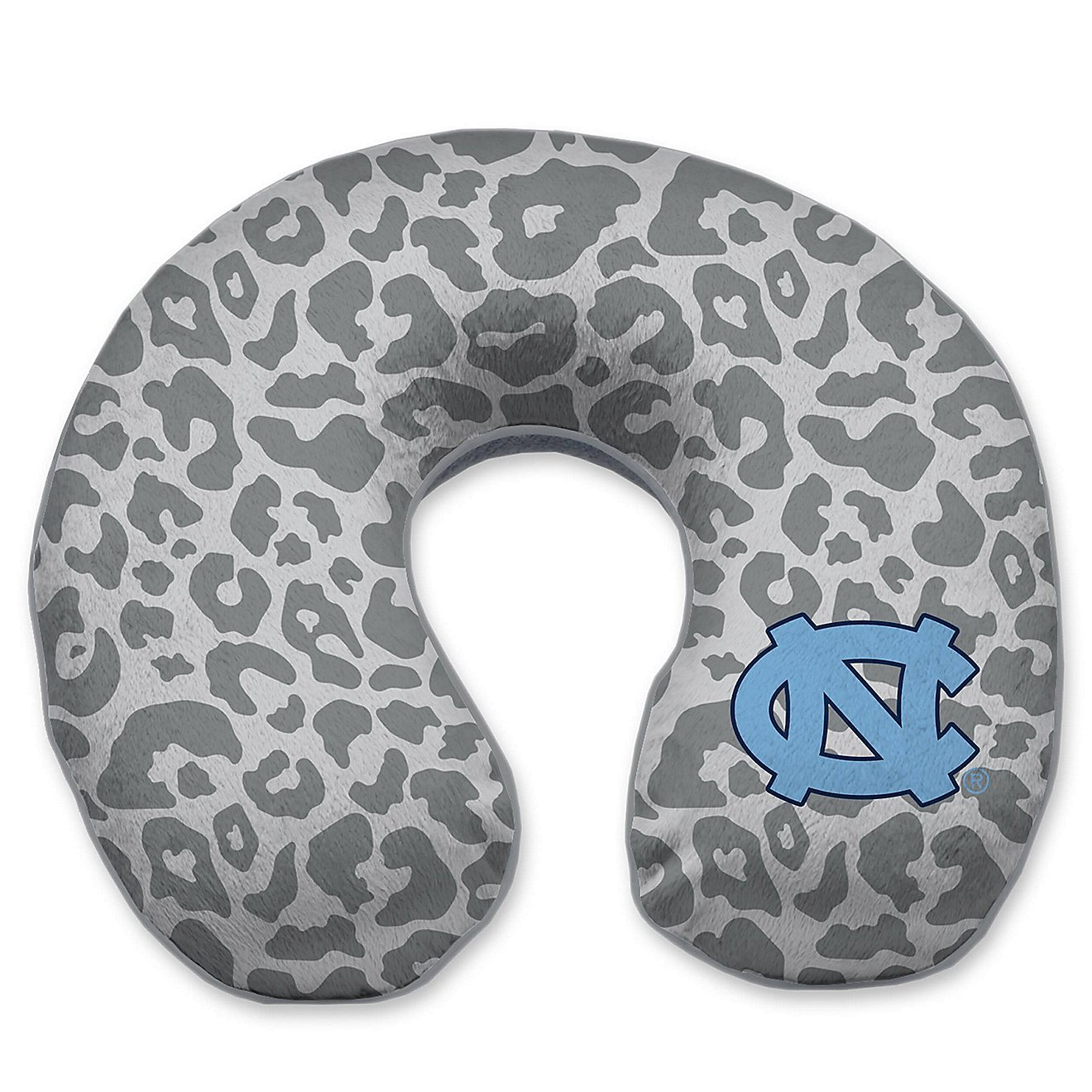North Carolina Tar Heels Cheetah Print Memory Foam Travel Pillow                                                                 - view number 1