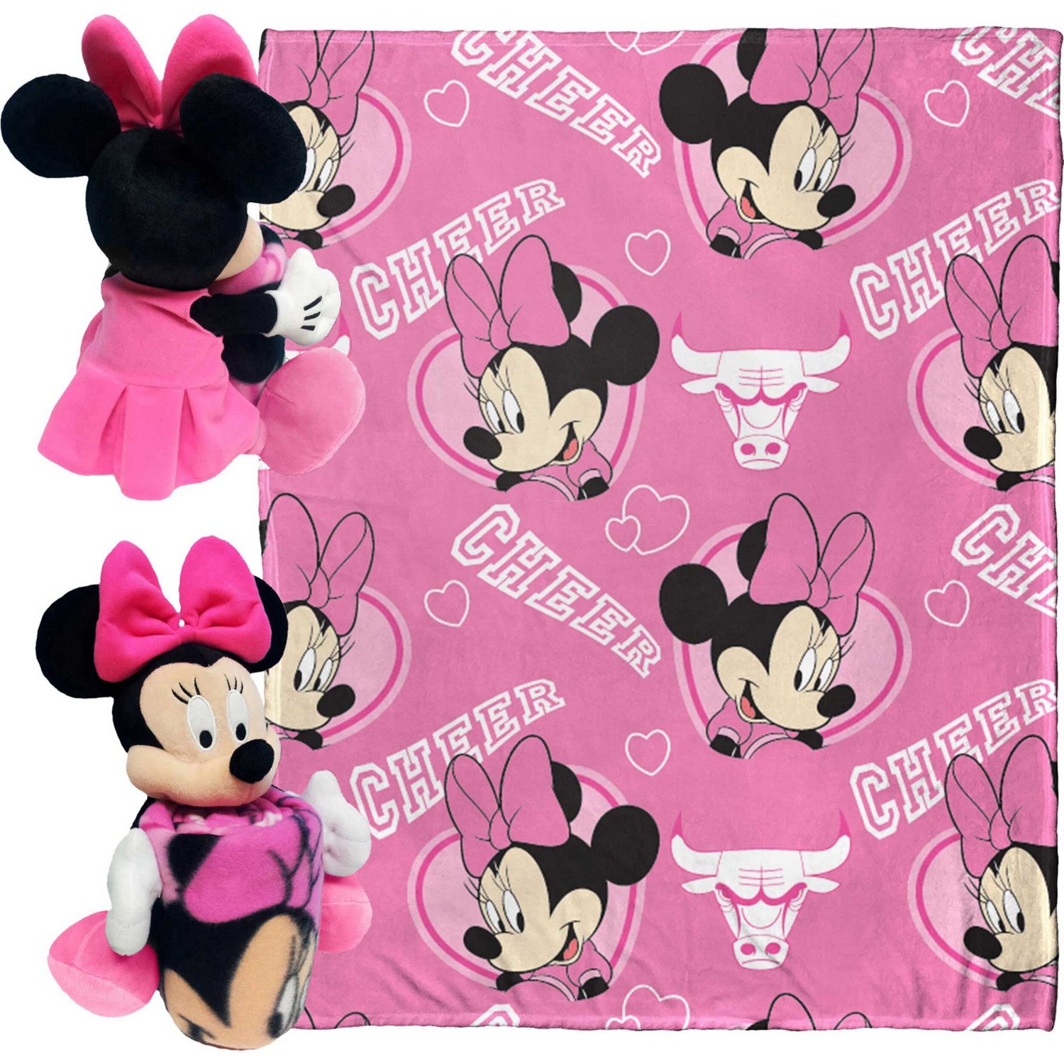 Northwest x Disney Chicago Bulls Minnie Hugger Pillow  Silk Touch Throw Set                                                      - view number 1