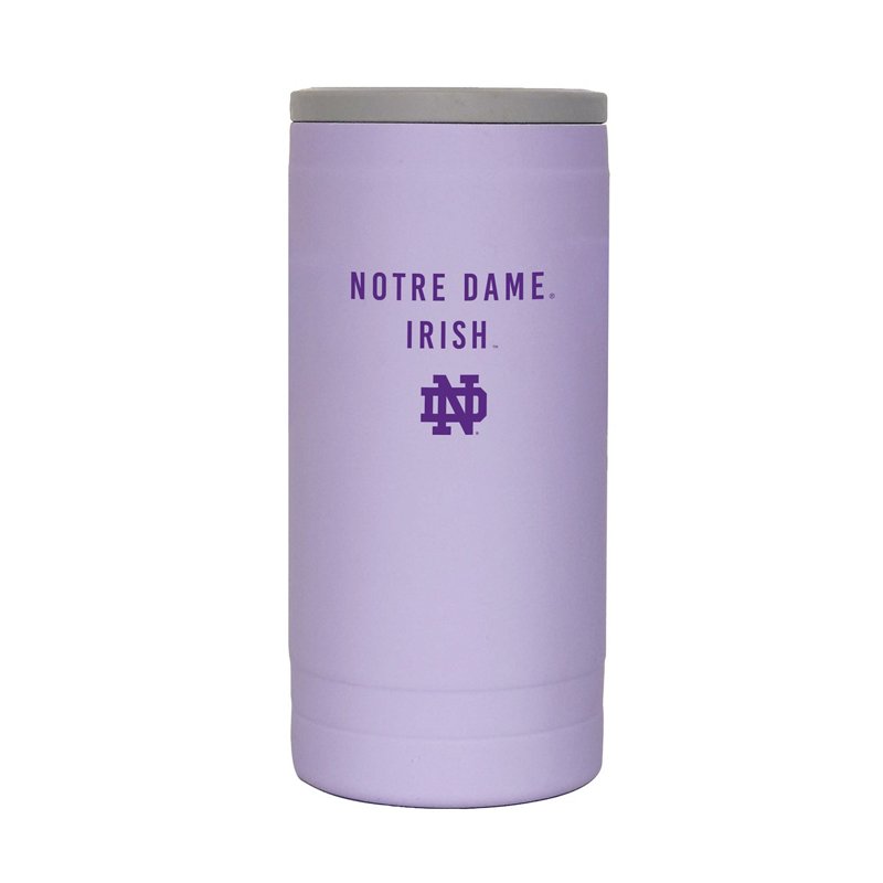 Logo Brands Notre Dame Fighting Irish 12oz Lavender Soft Touch Slim Coolie - NCAA Novelty at Academy Sports