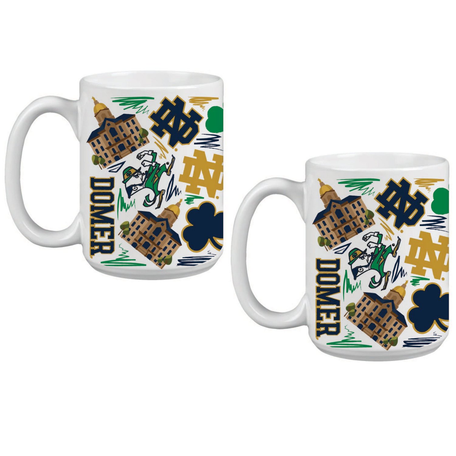 Notre Dame Fighting Irish 15oz Local Coffee Mug Two-Pack - view number 2
