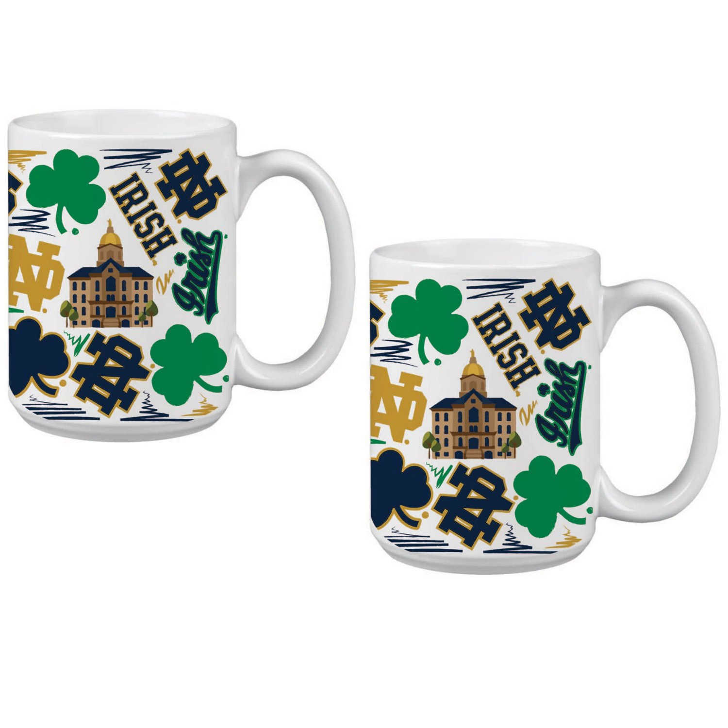 Notre Dame Fighting Irish 15oz Local Coffee Mug Two-Pack