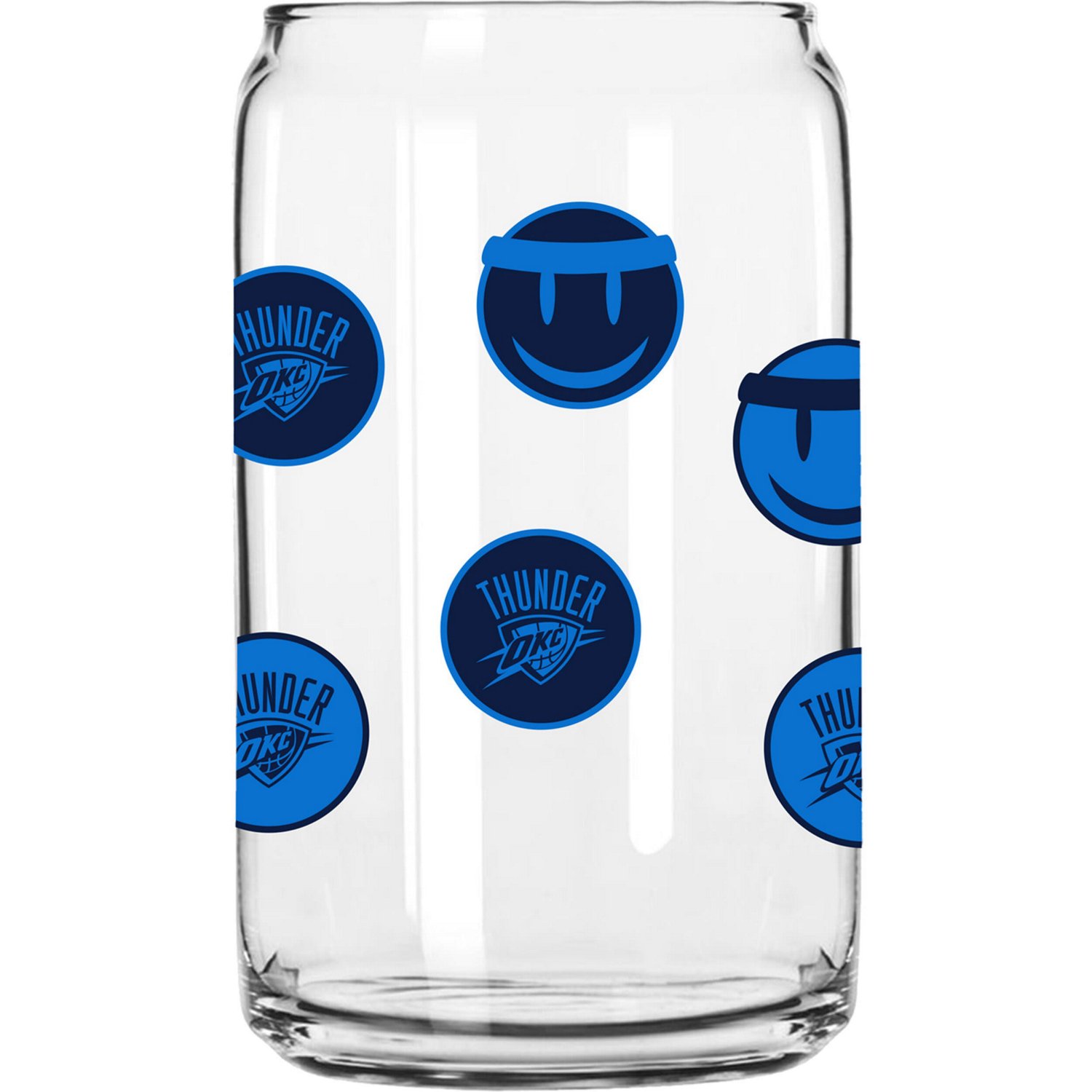 Oklahoma City Thunder 16oz Smiley Can Glass - view number 1