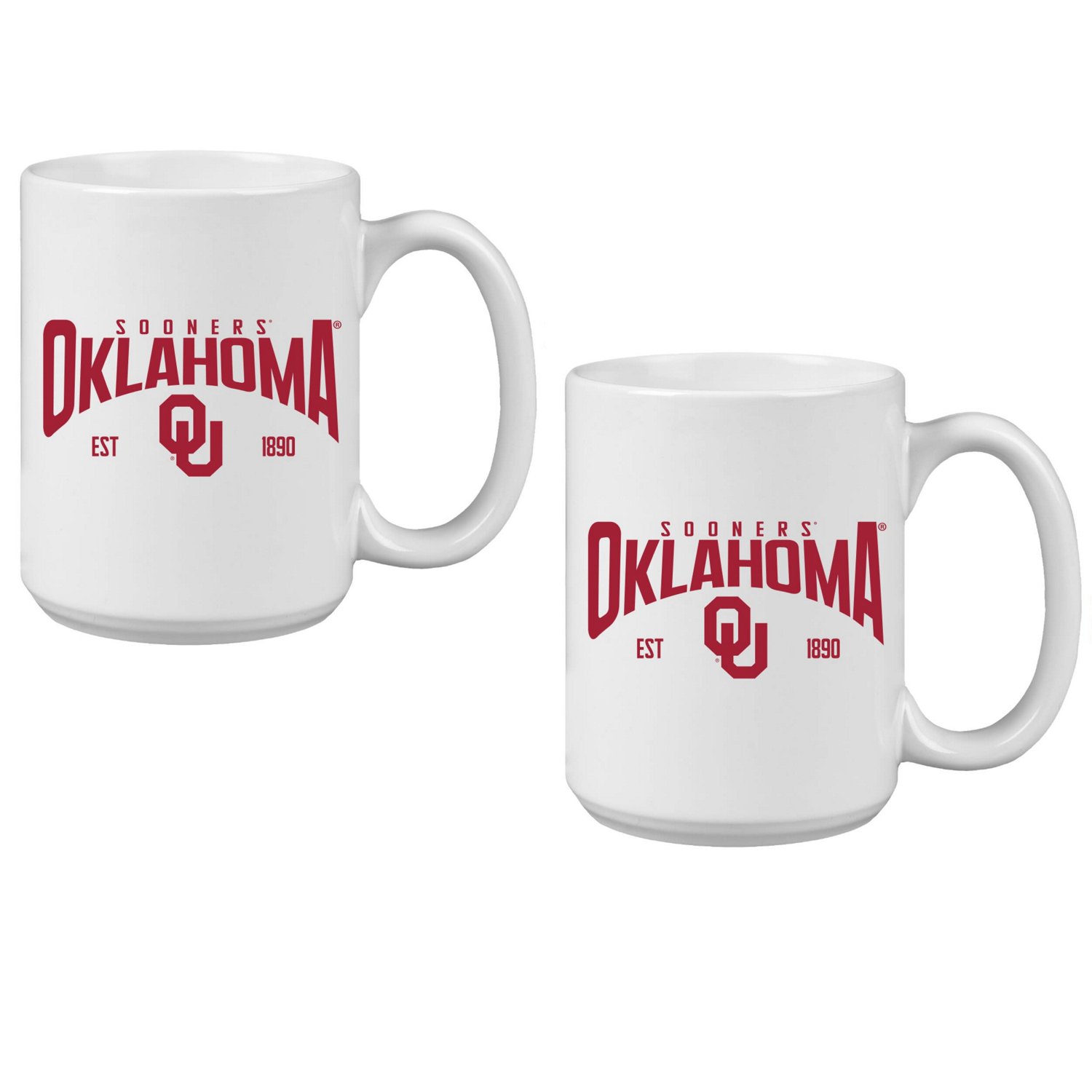 Oklahoma Sooners 15oz Established Ceramic Mug Two-Set