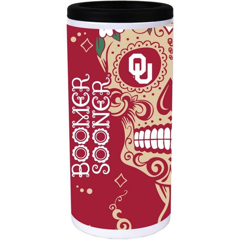 Indigo Falls Oklahoma Sooners Dia Stainless Steel 12oz Slim Can Cooler White - NCAA Novelty at Academy Sports