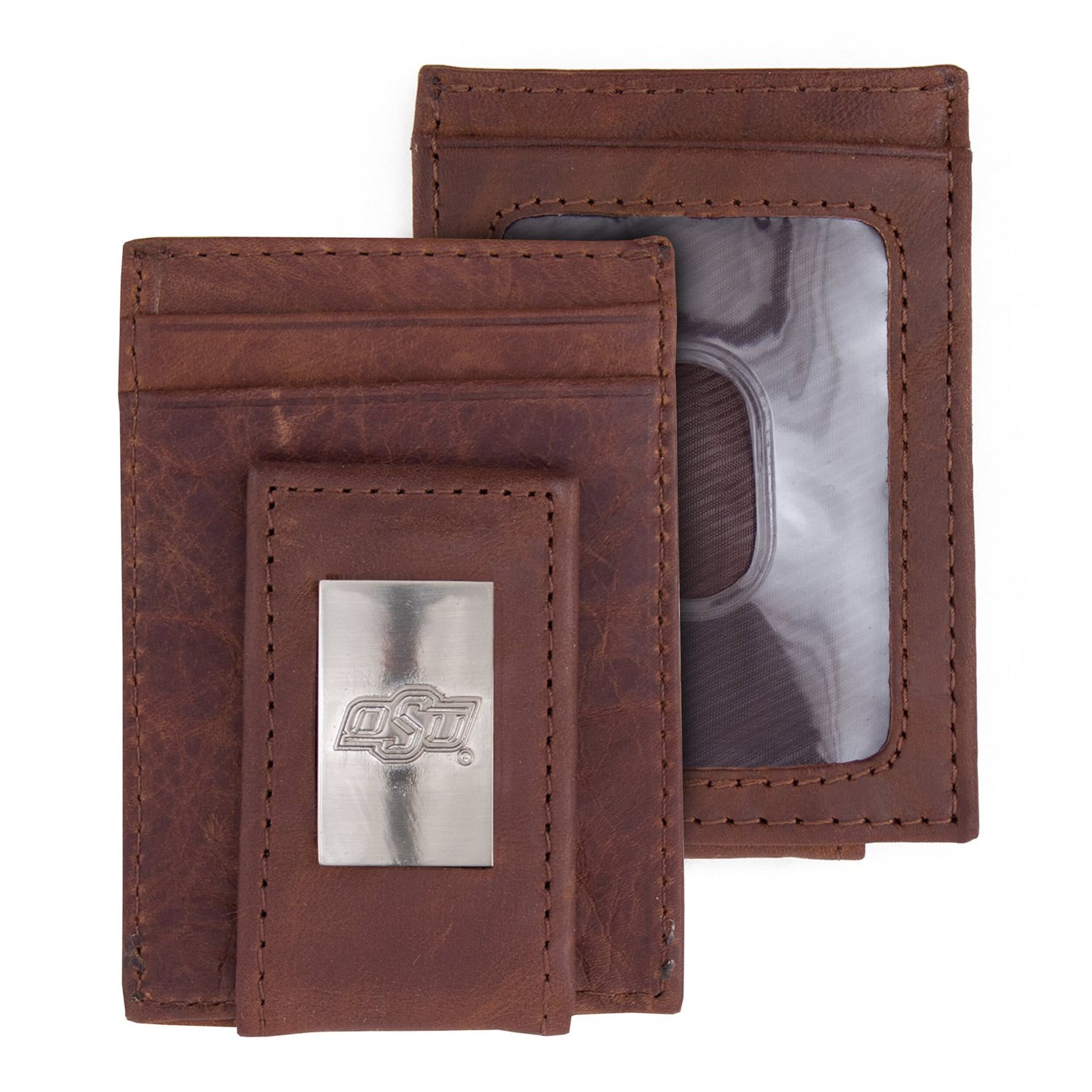 Oklahoma State Cowboys Leather Front Pocket Wallet