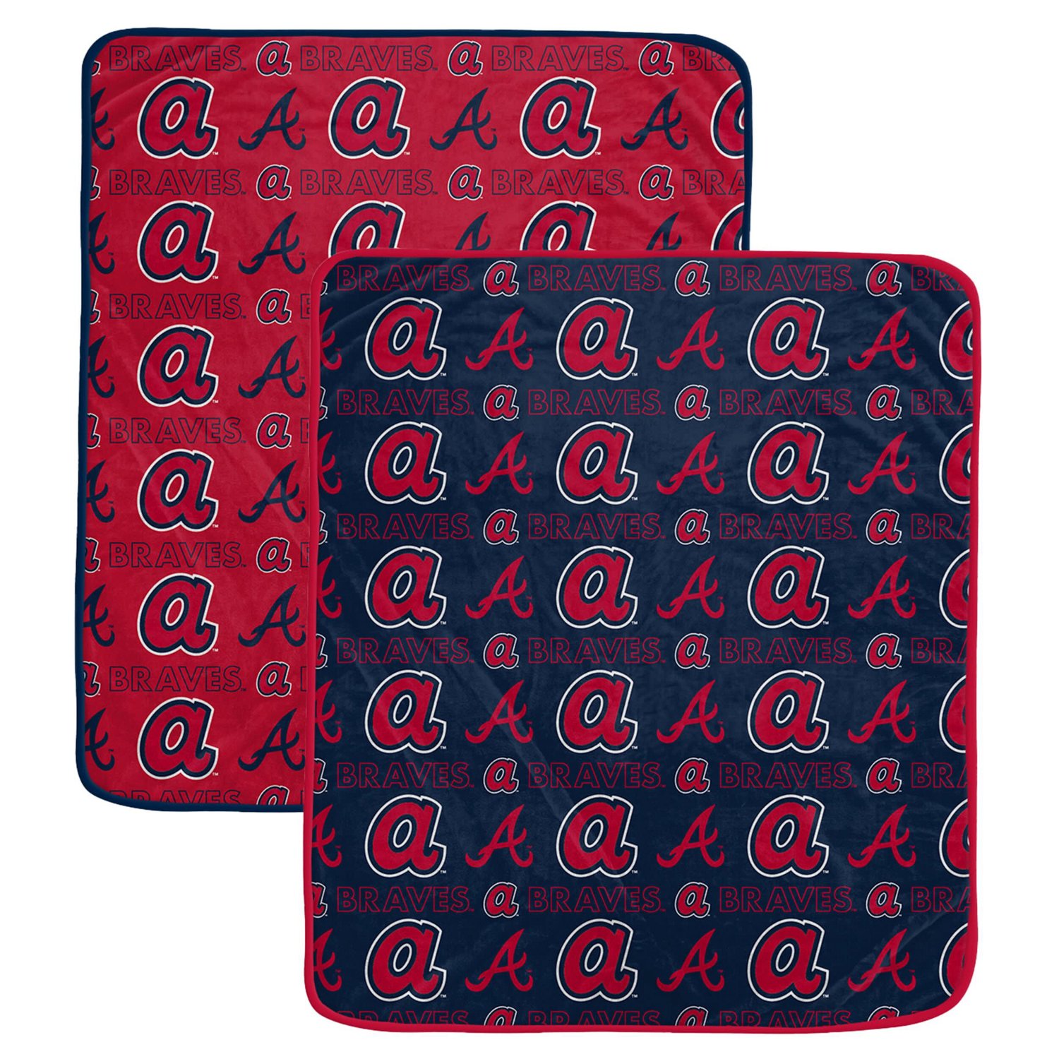 Pegasus Atlanta Braves 60 x 70 Home  Away Two-Piece Blanket Set