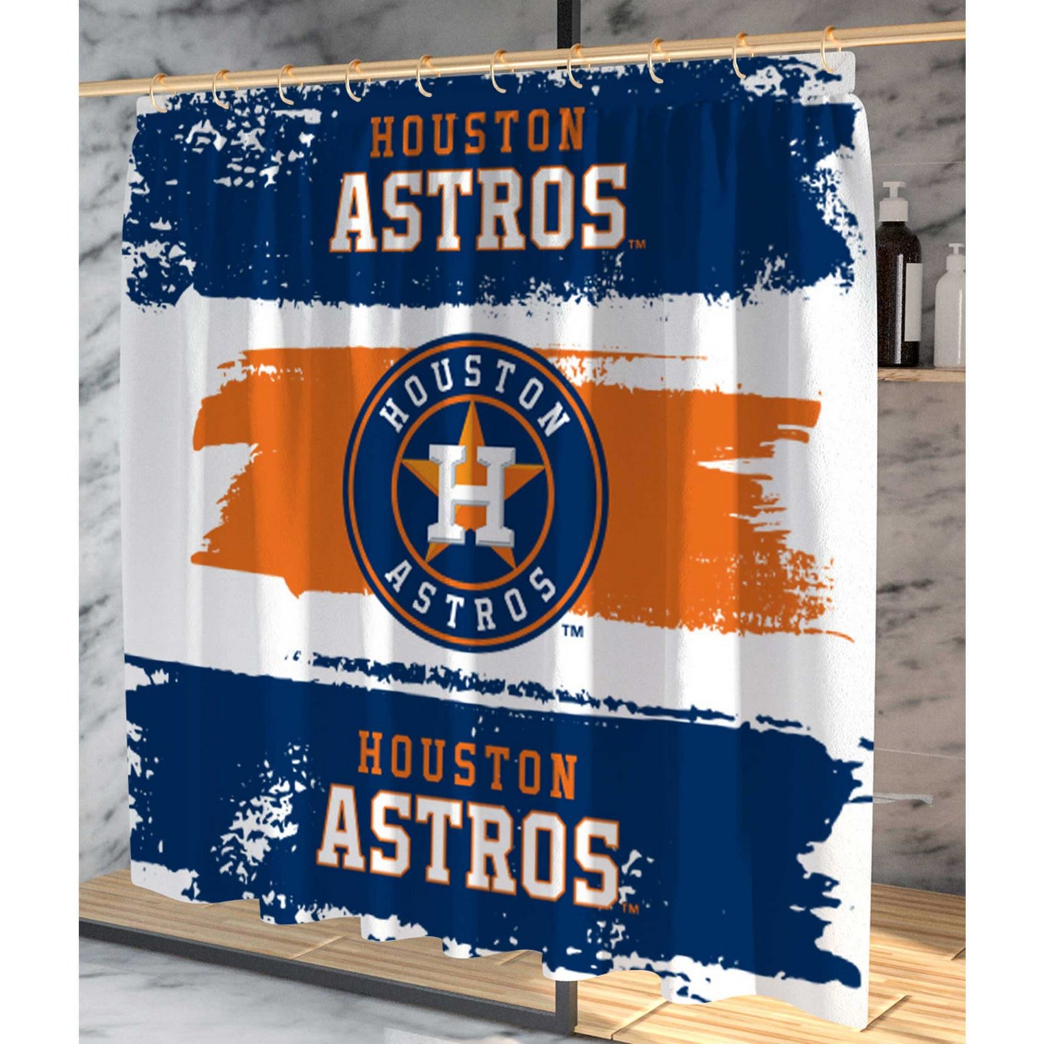 Pegasus Houston Astros Shower Curtain  Bath Mat Set - view number 2
