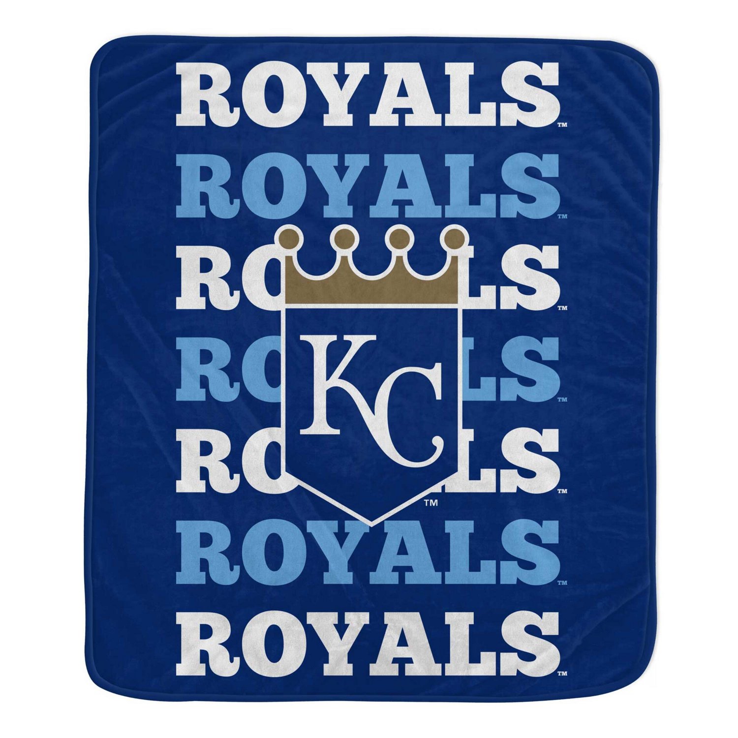 Pegasus Kansas City Royals 60'' x 70'' Repeat Refresh Wordmark Plush Blanket                                                     - view number 1