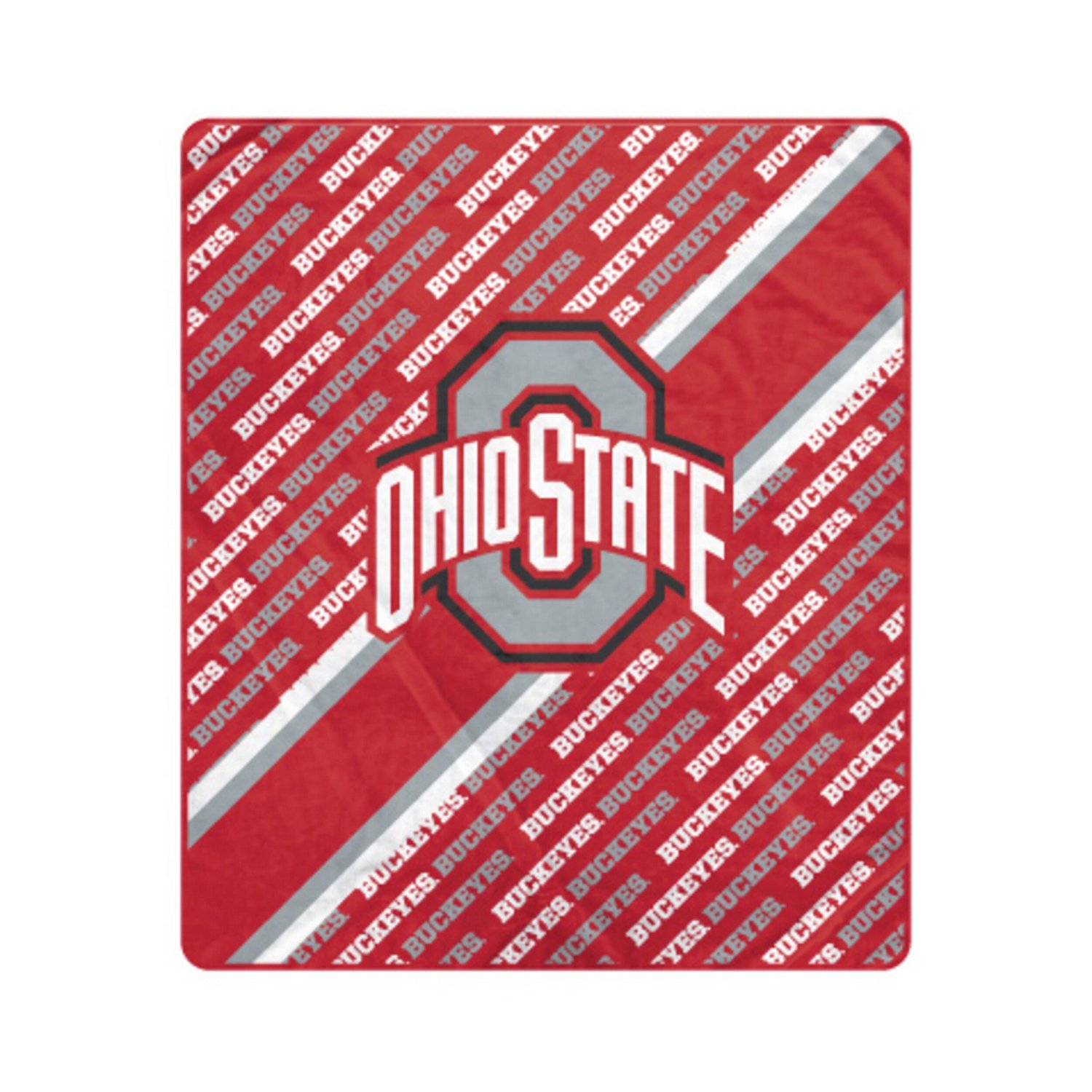 Pegasus Ohio State Buckeyes 60" x 70" Diagonal Lined Wordmark Ultra Soft Blanket