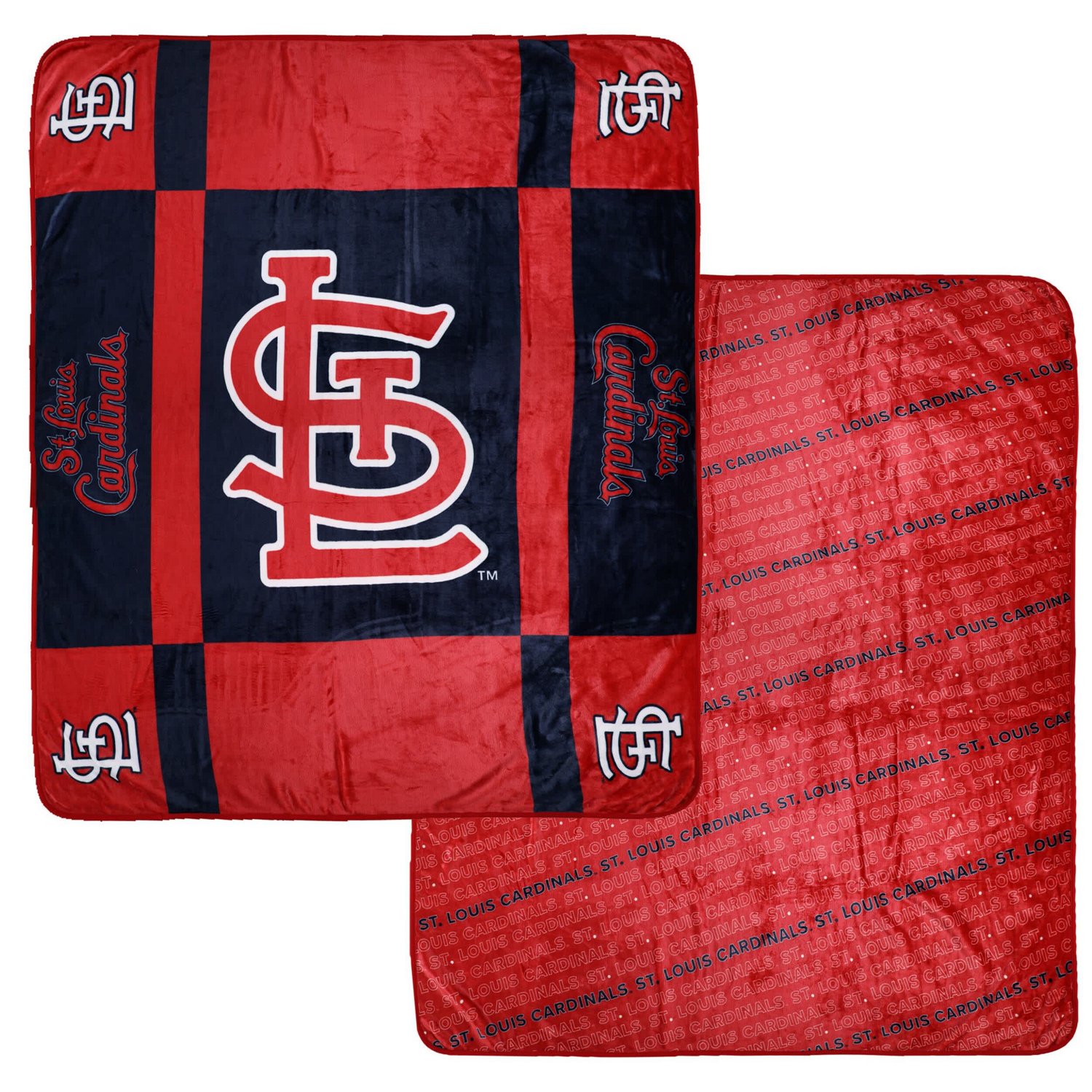 Pegasus St Louis Cardinals 60 x 70 Reverse Block Double-Sided Ultra Cozy Blanket