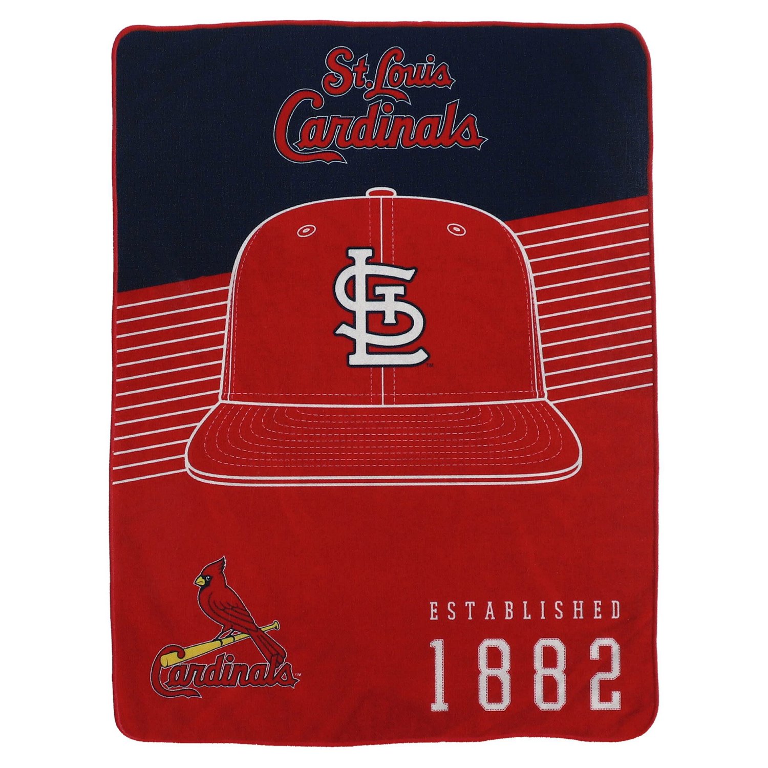 Pegasus St Louis Cardinals 60 x 80 Hat Stripes Throw Blanket