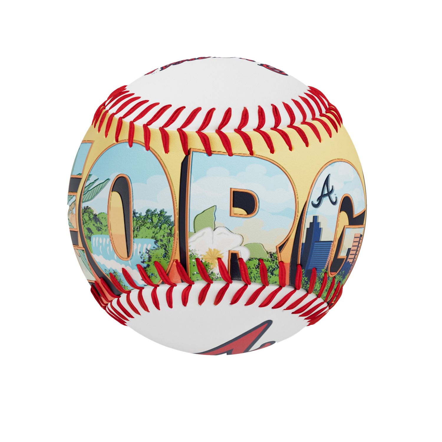 Rawlings Braves Postcard Baseball - view number 3