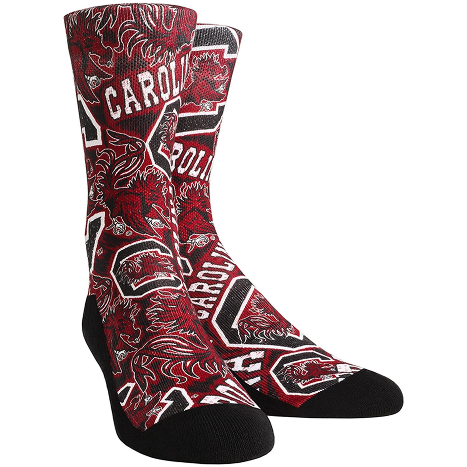 Rock Em Socks South Carolina Gamecocks Logo Sketch Crew Socks