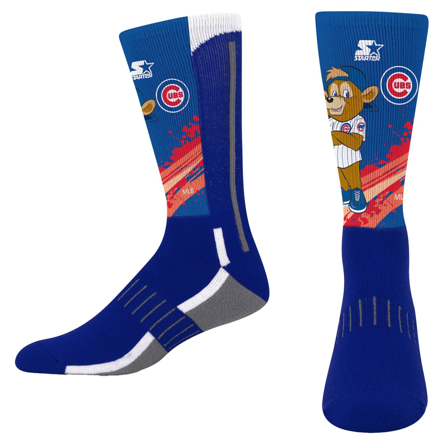 Starter Chicago Cubs Phenom Mascot Color Splash Crew Socks