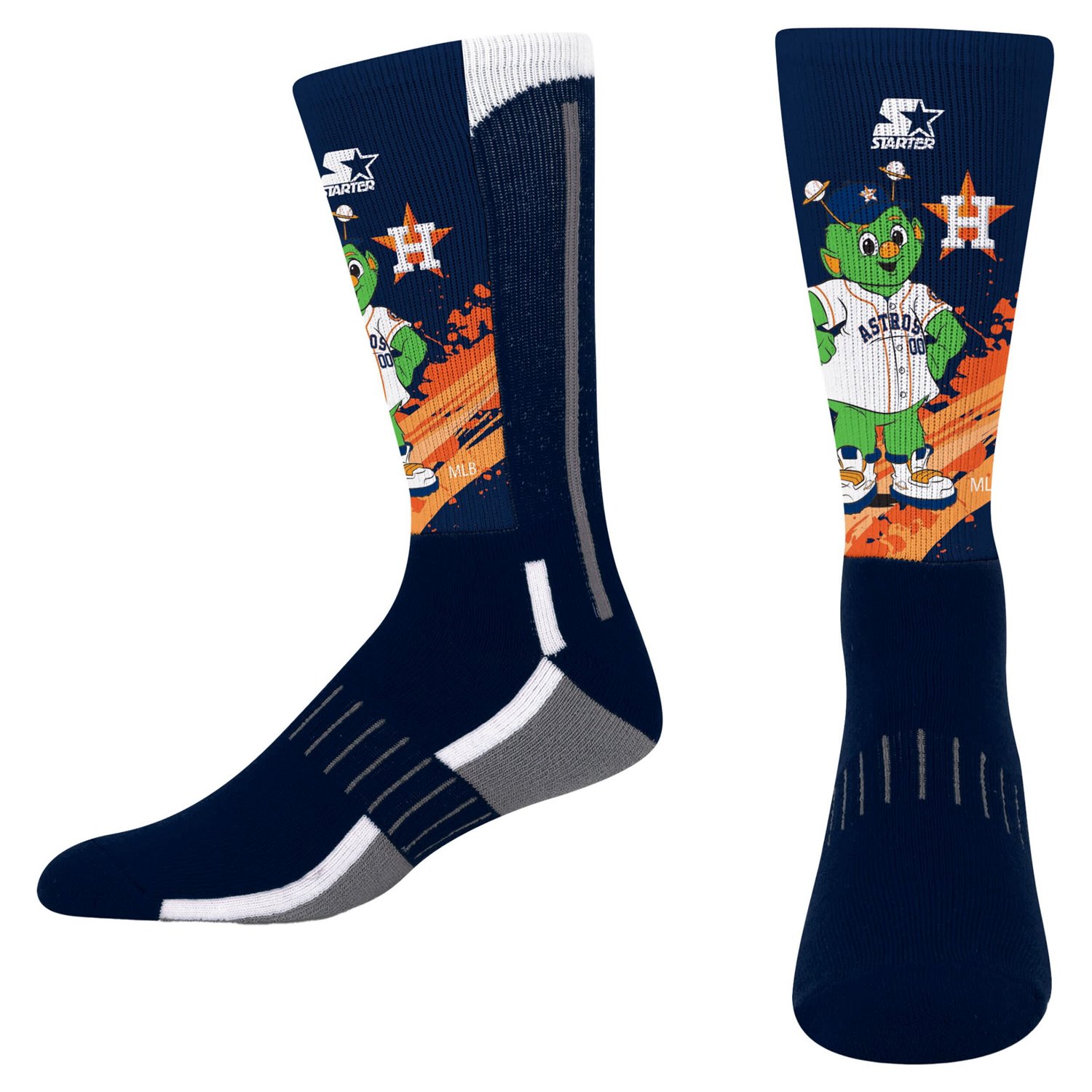 Starter Houston Astros Phenom Mascot Color Splash Crew Socks