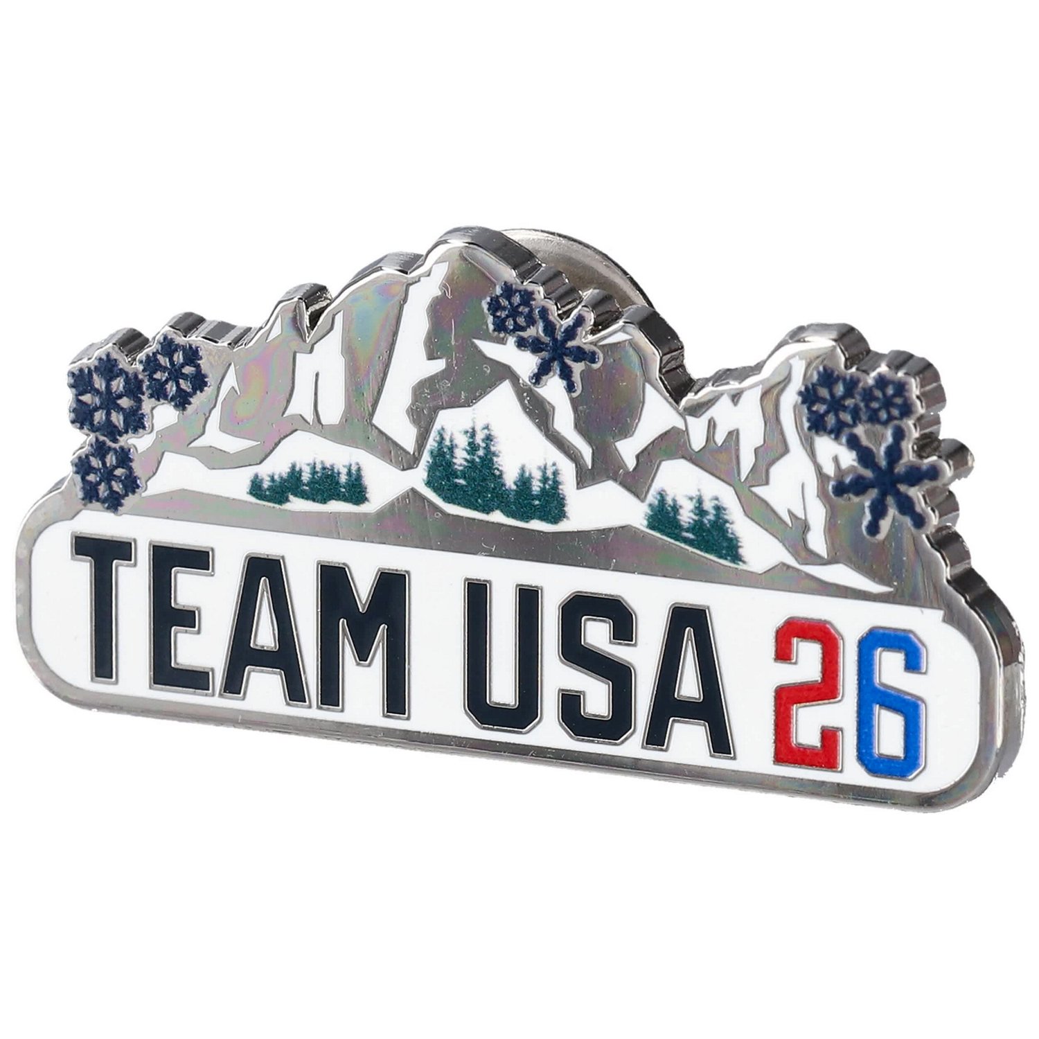 Team USA 2026 Winter Olympics Dolomites Snowflakes Lapel Pin