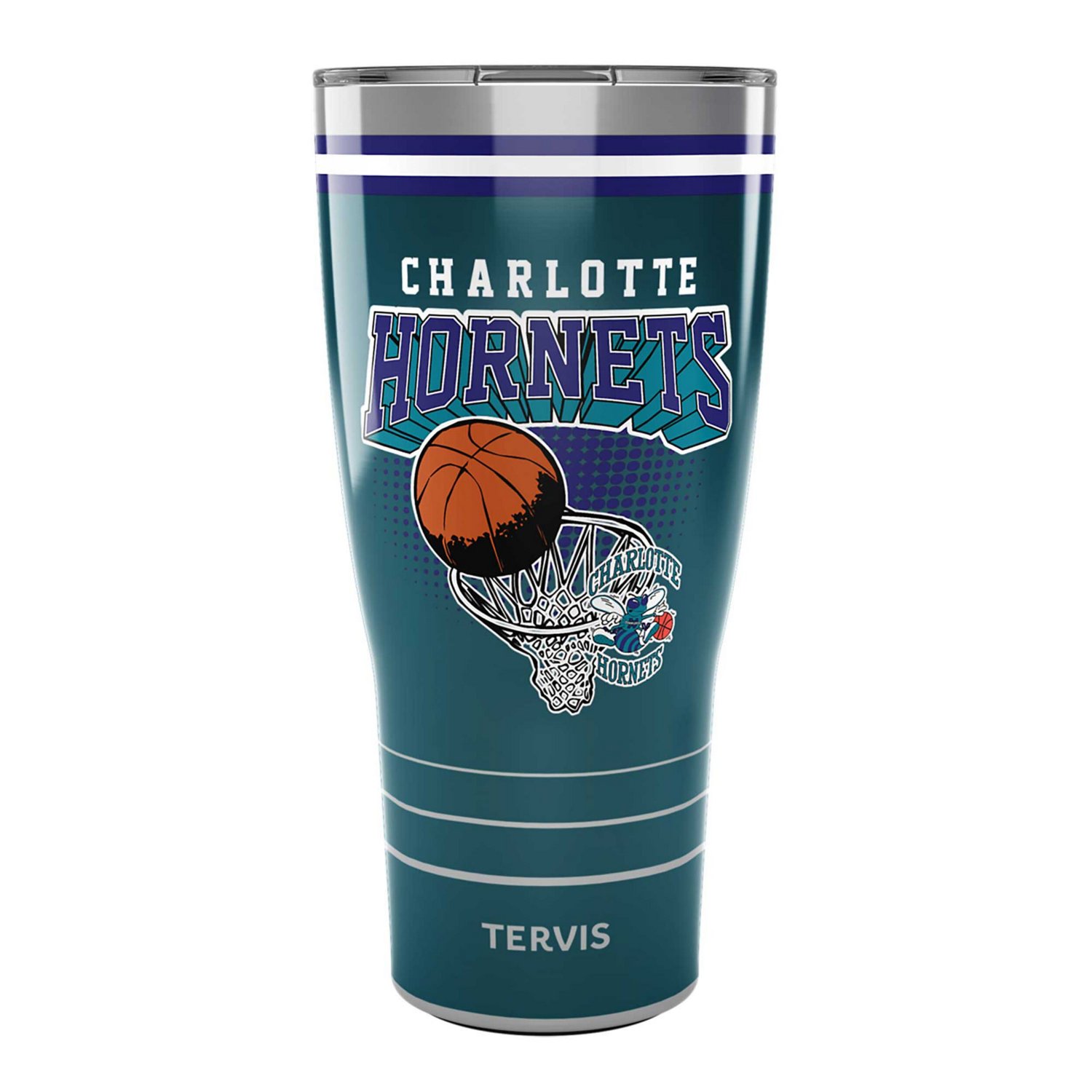 Tervis Charlotte Hornets 30oz DuraPrint Vintage Stainless Steel Travel Tumbler