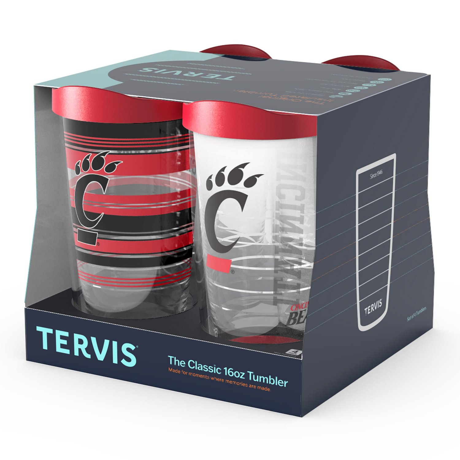 Tervis Cincinnati Bearcats Four-Pack 16oz Classic Tumbler Set - view number 3