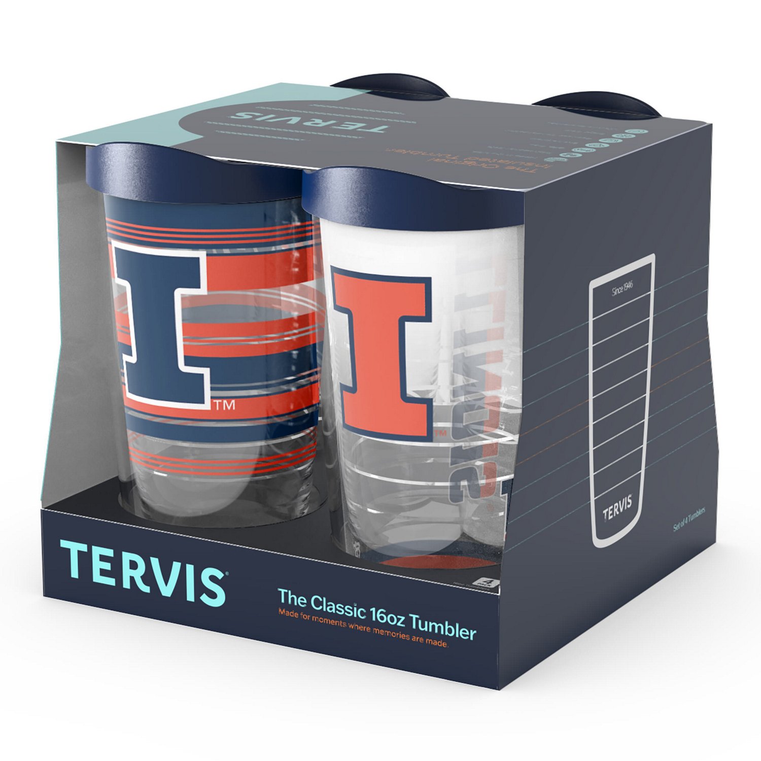 Tervis Illinois Fighting Illini Four-Pack 16oz Classic Tumbler Set - view number 3
