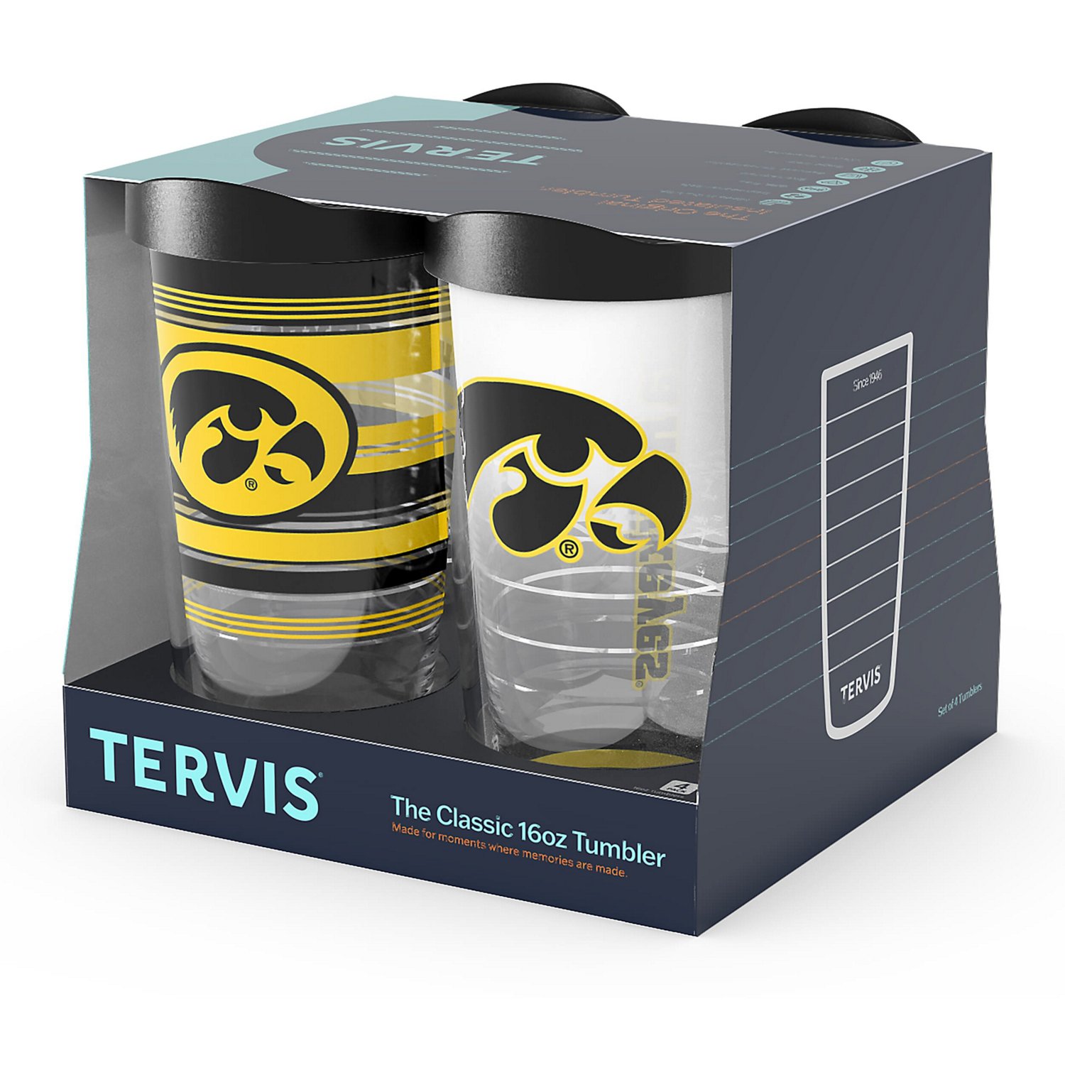 Tervis Iowa Hawkeyes Four-Pack 16oz Classic Tumbler Set - view number 3