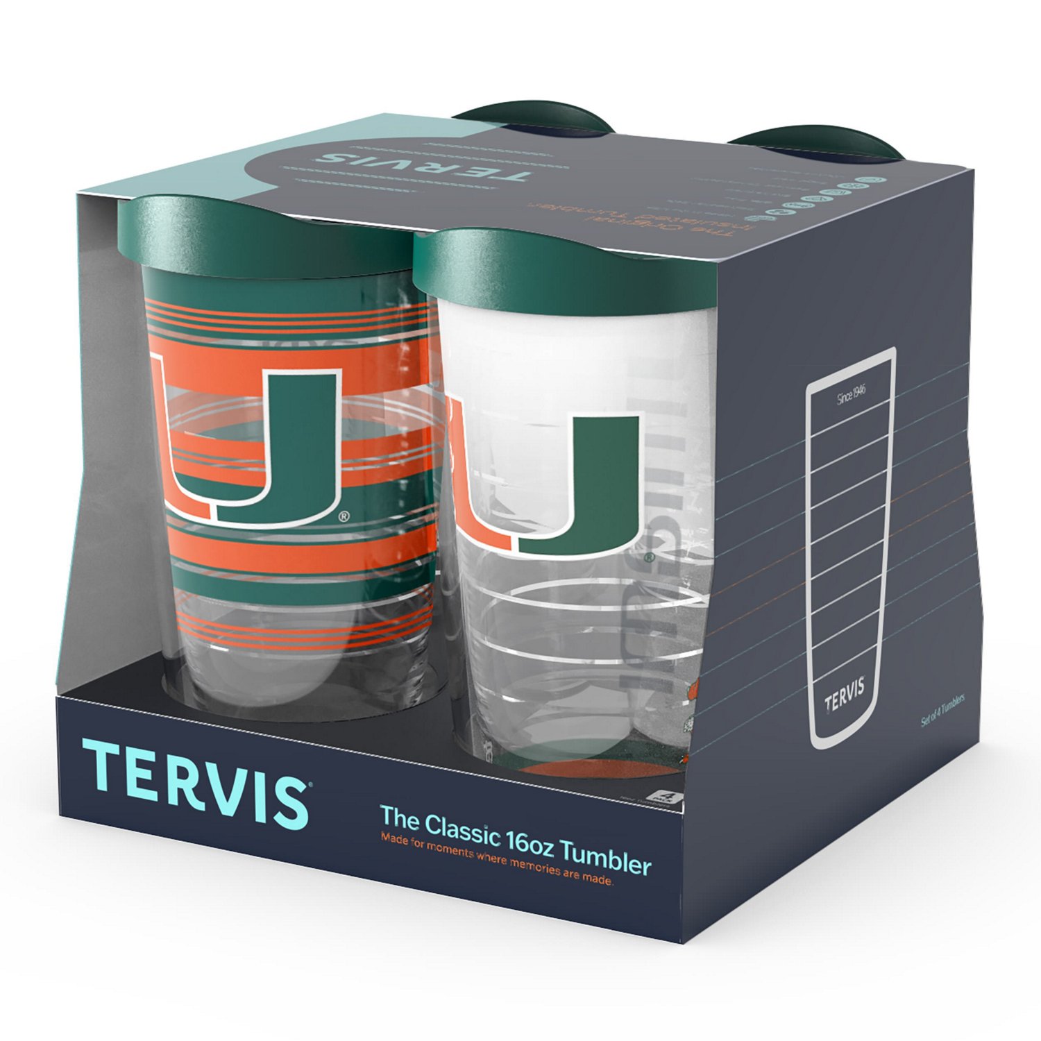 Tervis Miami Hurricanes Four-Pack 16oz Classic Tumbler Set - view number 3