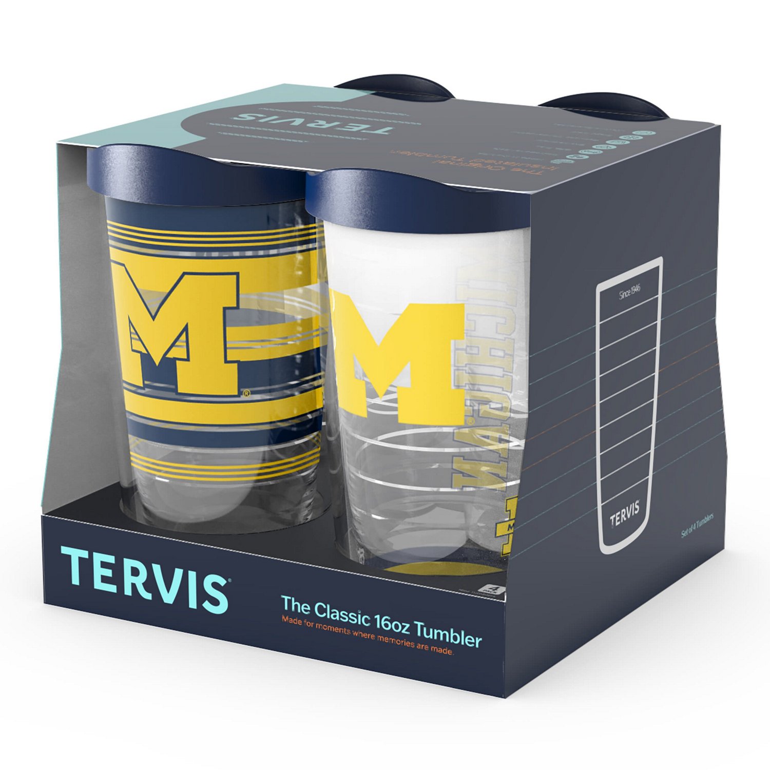 Tervis Michigan Wolverines Four-Pack 16oz Classic Tumbler Set - view number 3