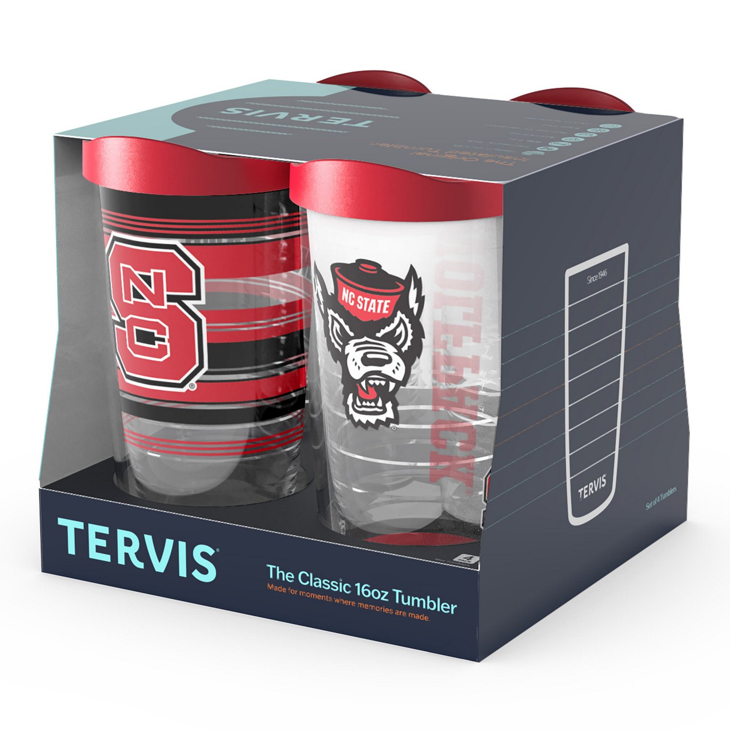 Tervis NC State Wolfpack Four-Pack 16oz Classic Tumbler Set - view number 3