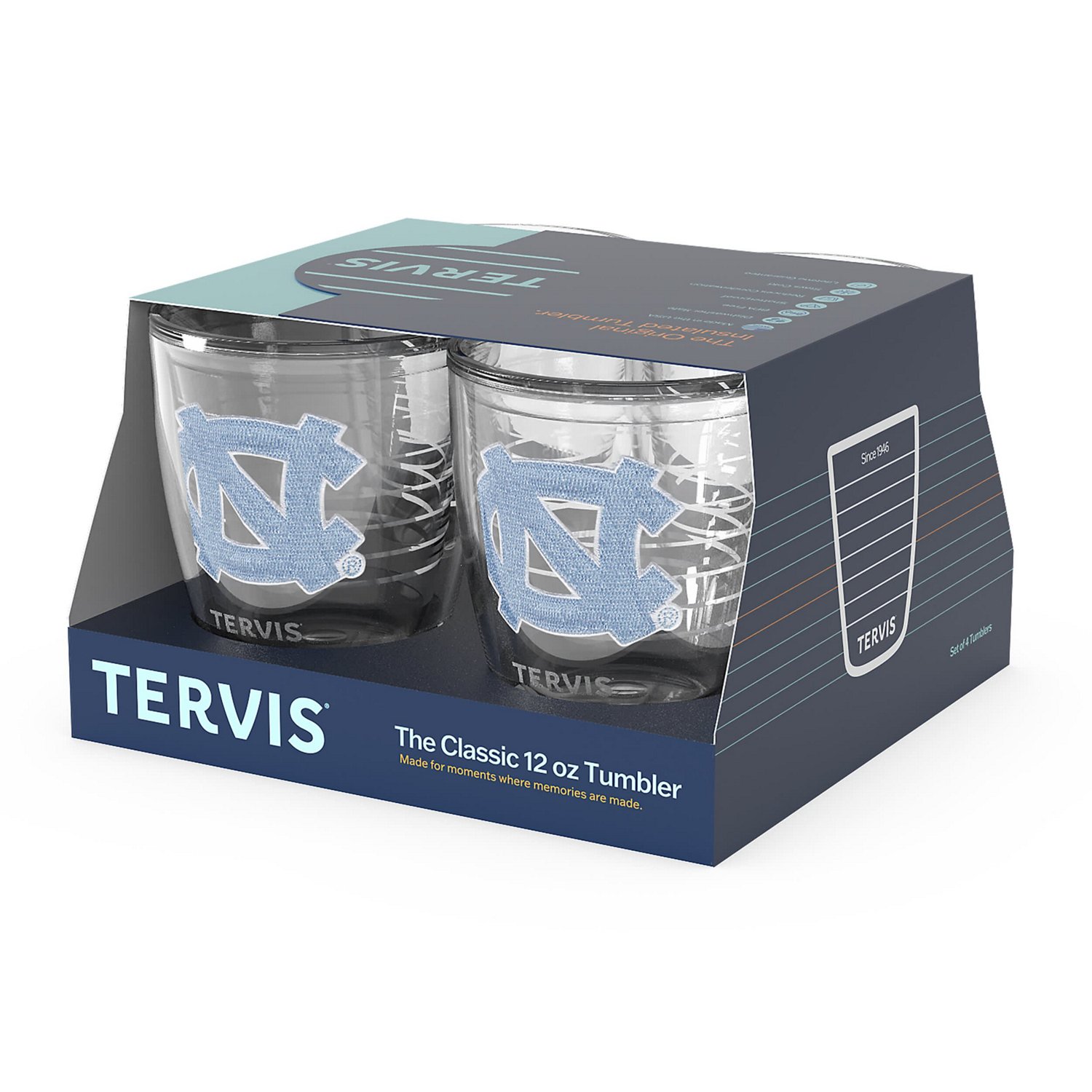 Tervis North Carolina Tar Heels 4-Pack 12oz Emblem Tumbler Set - view number 3