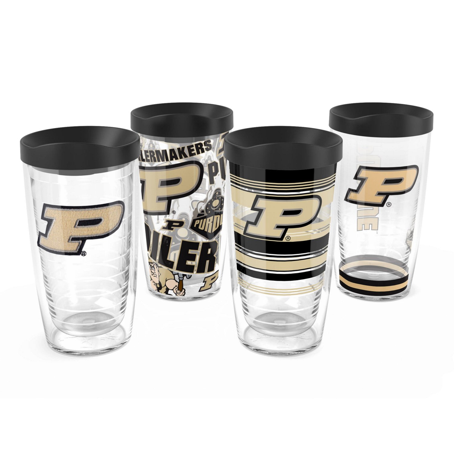 Tervis Purdue Boilermakers Four-Pack 16oz Classic Tumbler Set