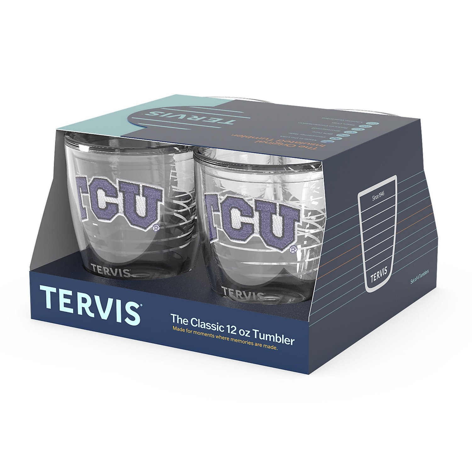 Tervis TCU Horned Frogs 4-Pack 12oz Emblem Tumbler Set - view number 3