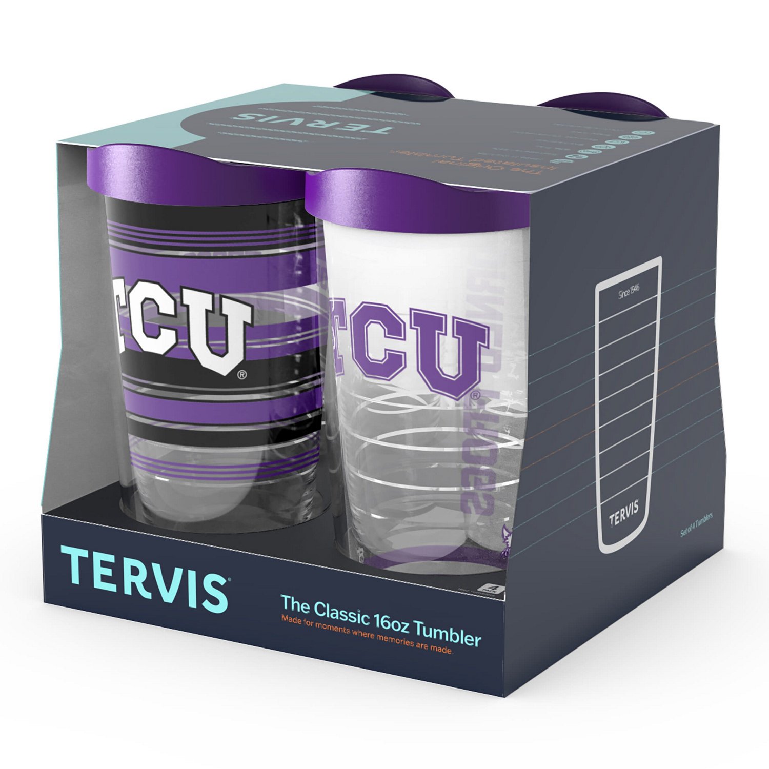 Tervis TCU Horned Frogs Four-Pack 16oz Classic Tumbler Set - view number 3