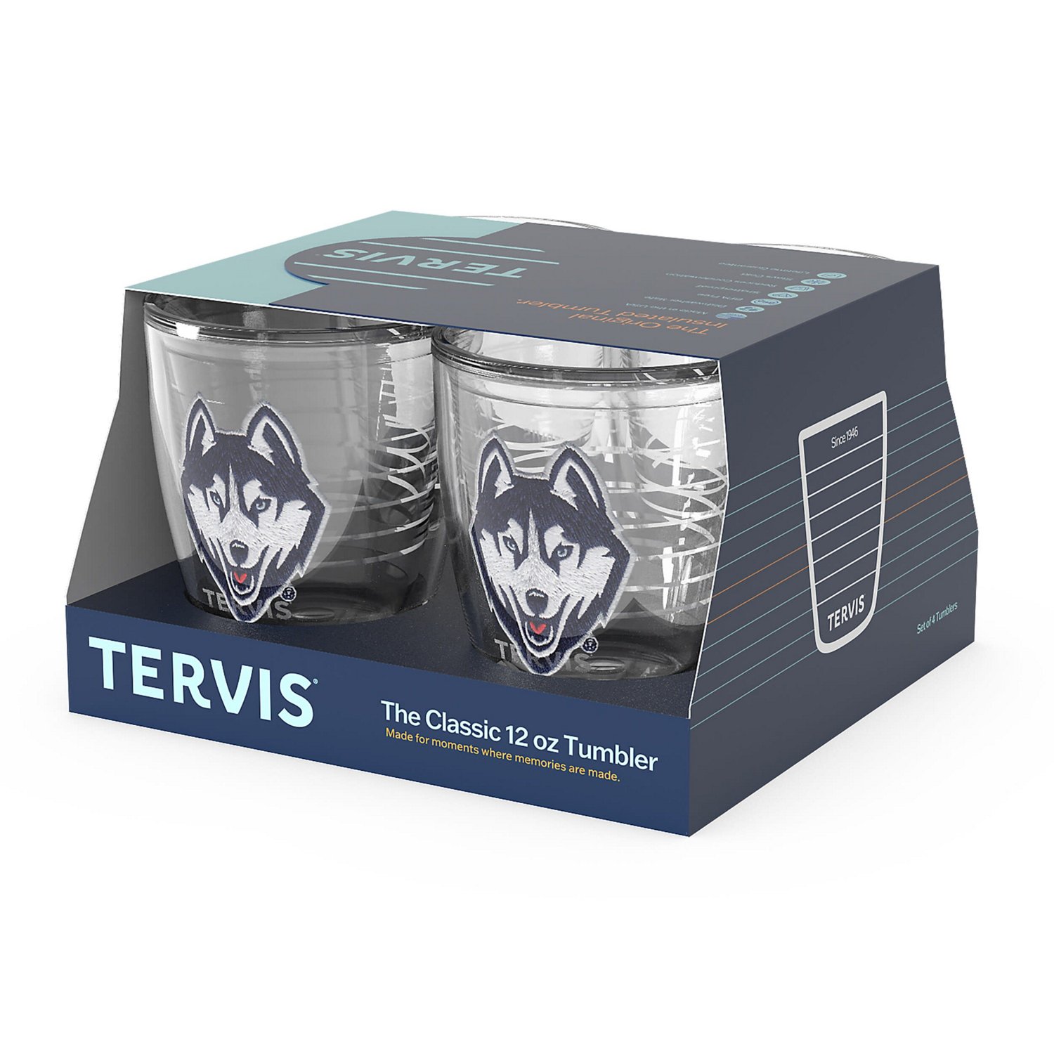 Tervis UConn Huskies 4-Pack 12oz Emblem Tumbler Set - view number 3