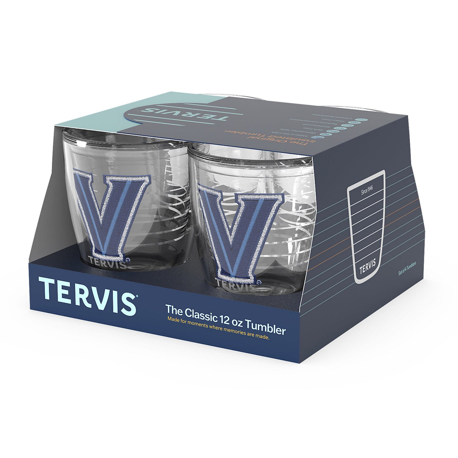 Tervis Villanova Wildcats 4-Pack 12oz Emblem Tumbler Set - view number 3