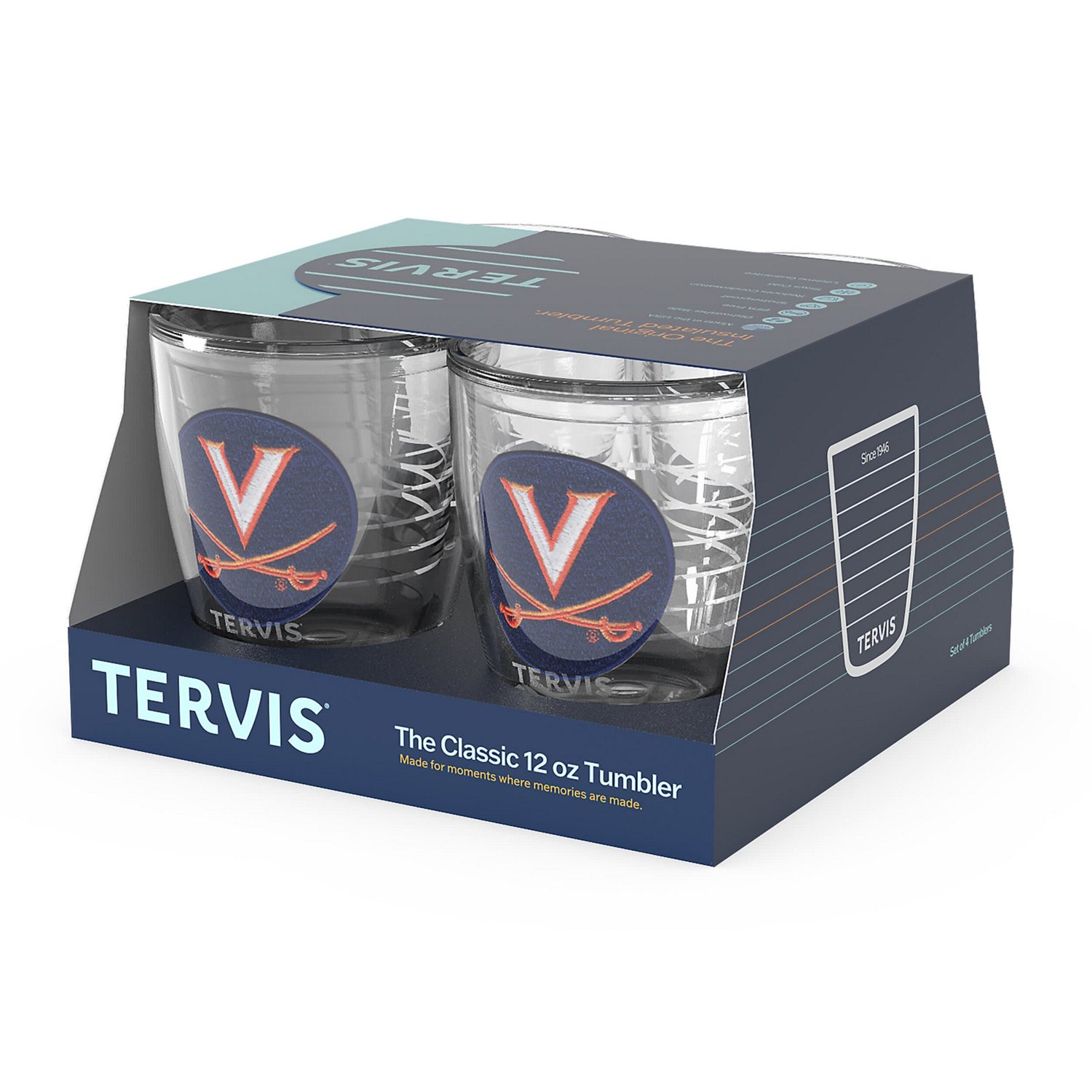Tervis Virginia Cavaliers 4-Pack 12oz Emblem Tumbler Set - view number 3