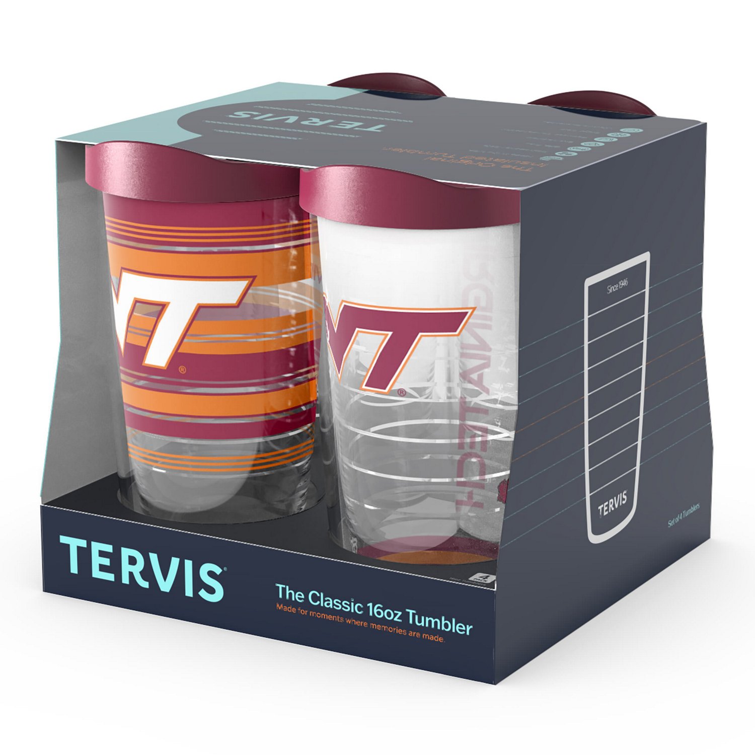 Tervis Virginia Tech Hokies Four-Pack 16oz Classic Tumbler Set - view number 3