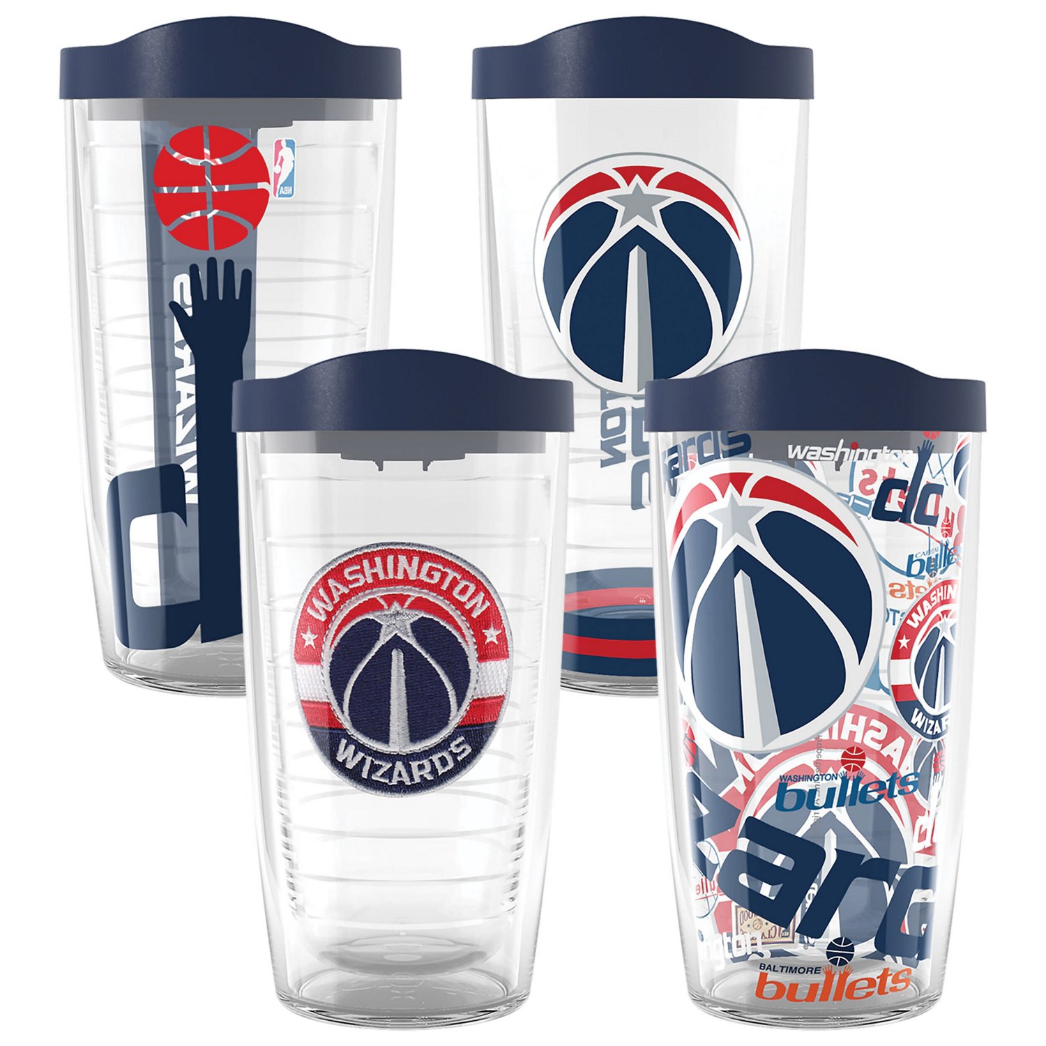 Tervis Washington Wizards Four-Pack 16oz Classic Tumbler Set