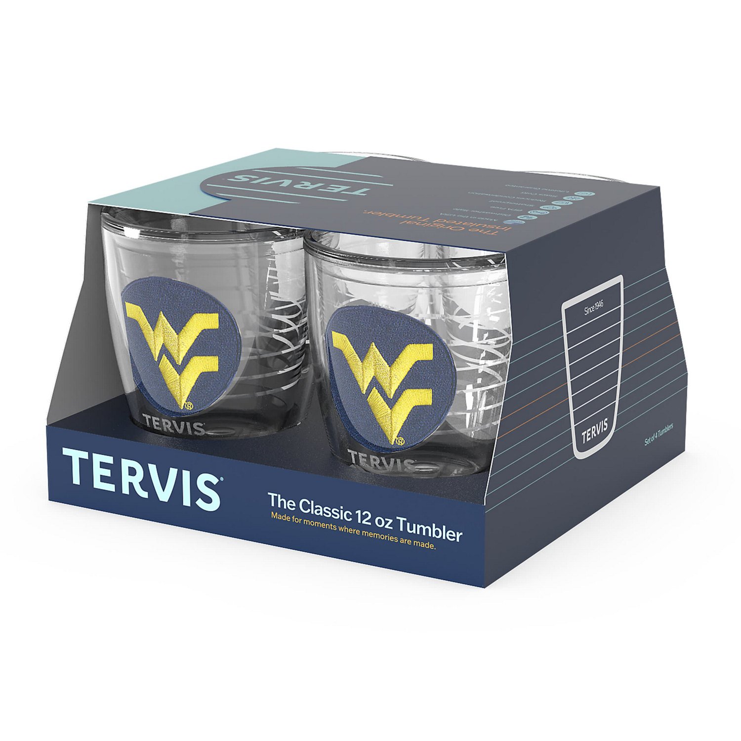 Tervis West Virginia Mountaineers 4-Pack 12oz Emblem Tumbler Set - view number 3
