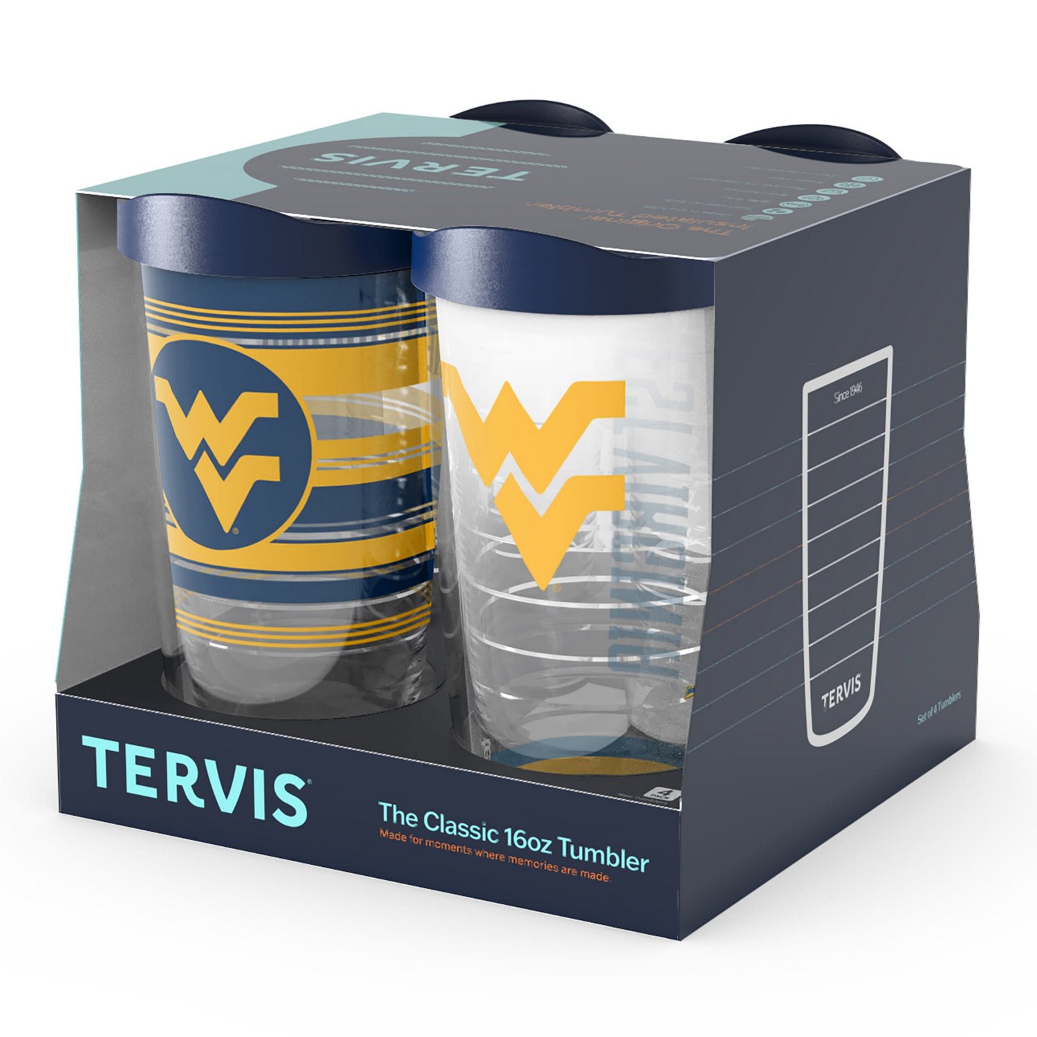 Tervis West Virginia Mountaineers Four-Pack 16oz Classic Tumbler Set - view number 3