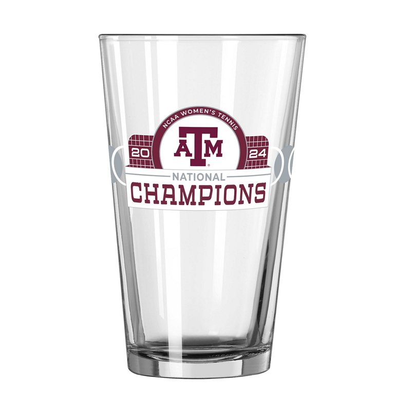 Logo Brands Texas AM Aggies 2024 NCAA Women's Tennis National Champions 16oz Pint Glass - NCAA Novelty at Academy Sports