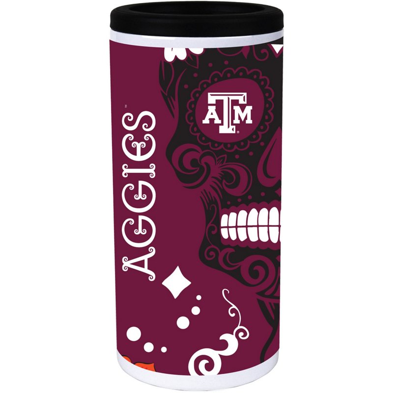 Indigo Falls Texas AM Aggies Dia Stainless Steel 12oz Slim Can Cooler White - NCAA Novelty at Academy Sports