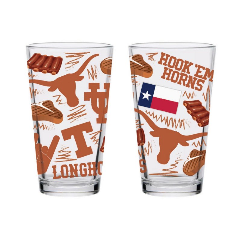 Indigo Falls Texas Longhorns 16oz Local Pint Glass - NCAA Novelty at Academy Sports