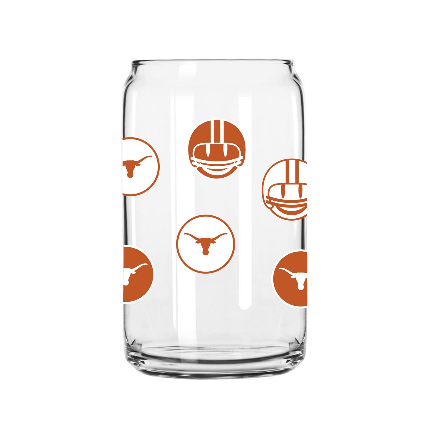 Texas Longhorns 16oz Smiley Can Glass                                                                                            - view number 1
