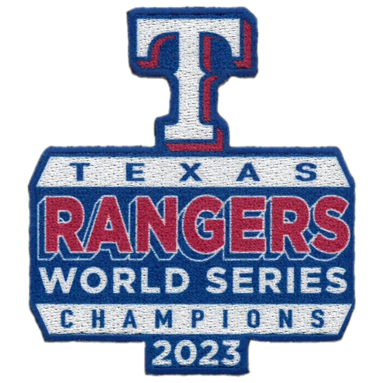 Texas Rangers 2023 World Series Champions Stacked Patch