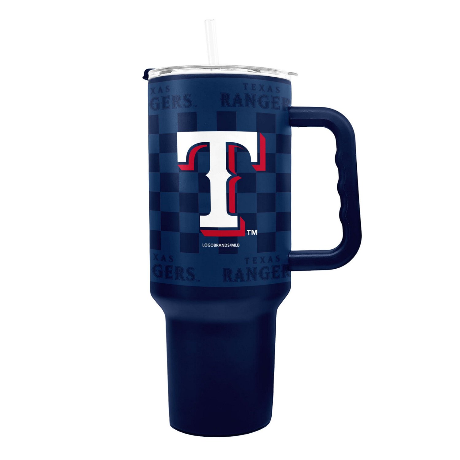 Texas Rangers 40oz Checkered Stainless Steel Tumbler